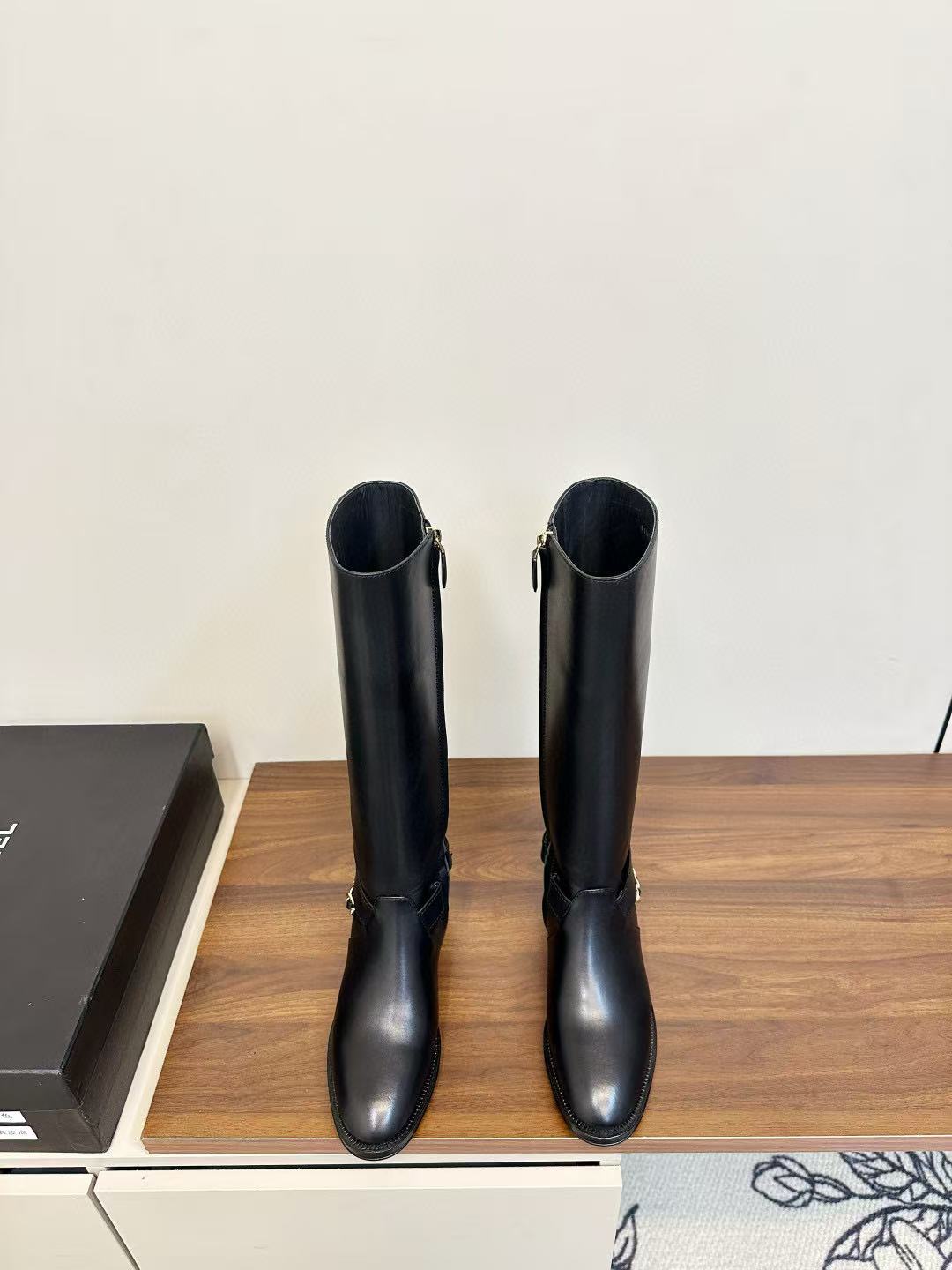 CHANE1 高品質ダブルCチェーンハイブーツ【50％割引+送料無料】