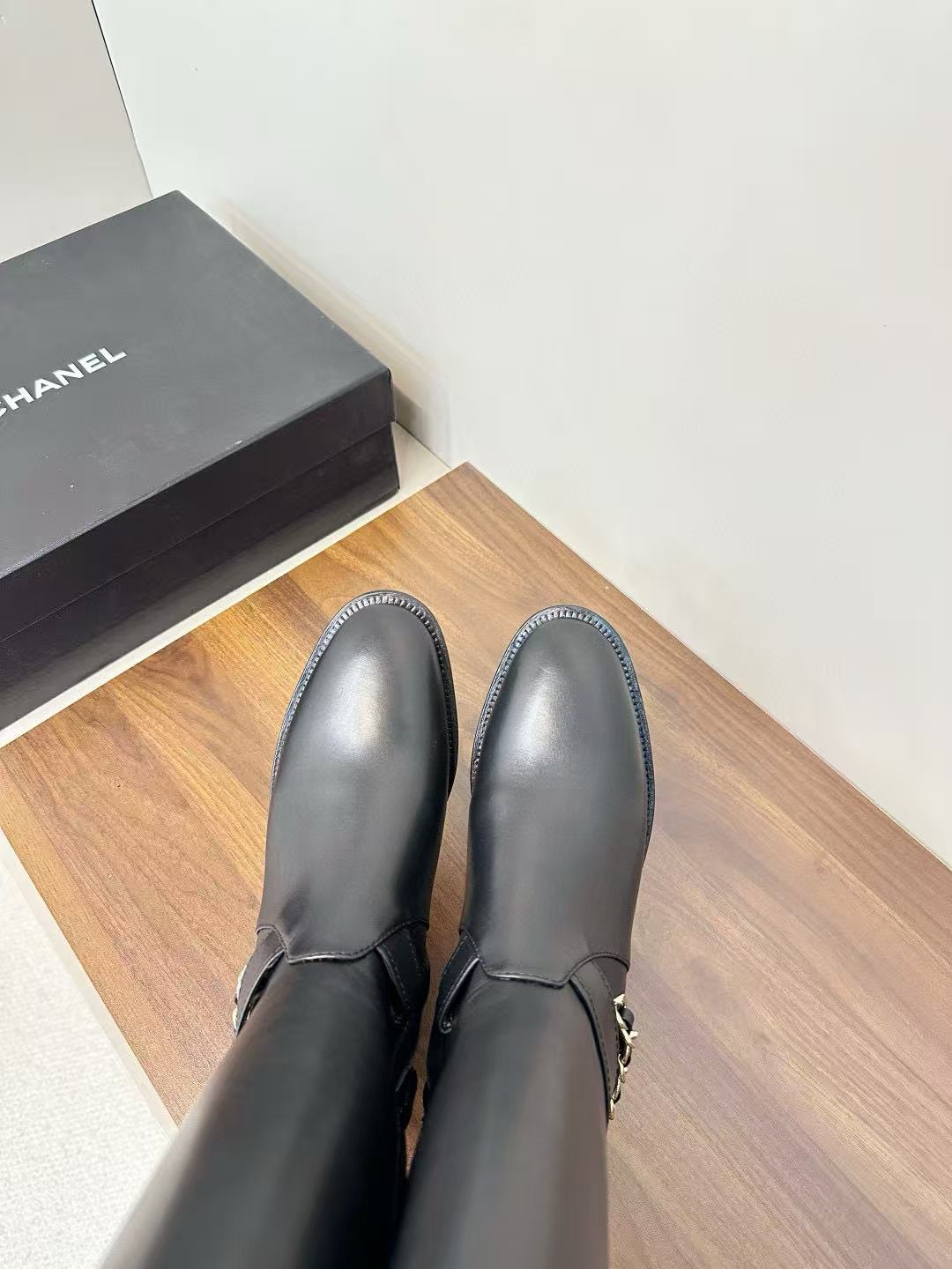 CHANE1 高品質ダブルCチェーンハイブーツ【50％割引+送料無料】