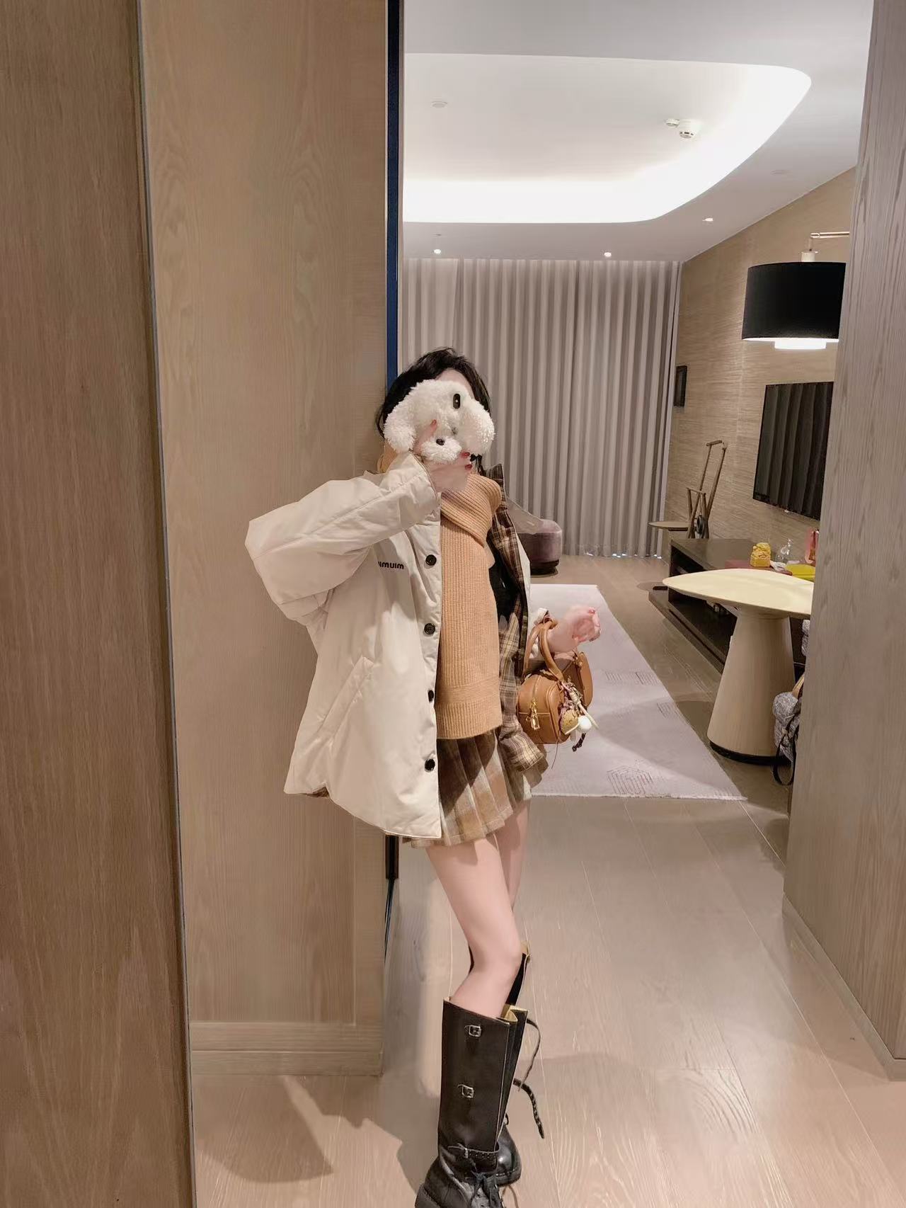 M1UM1U シンプルレターコットンジャケット【50％割引+送料無料】