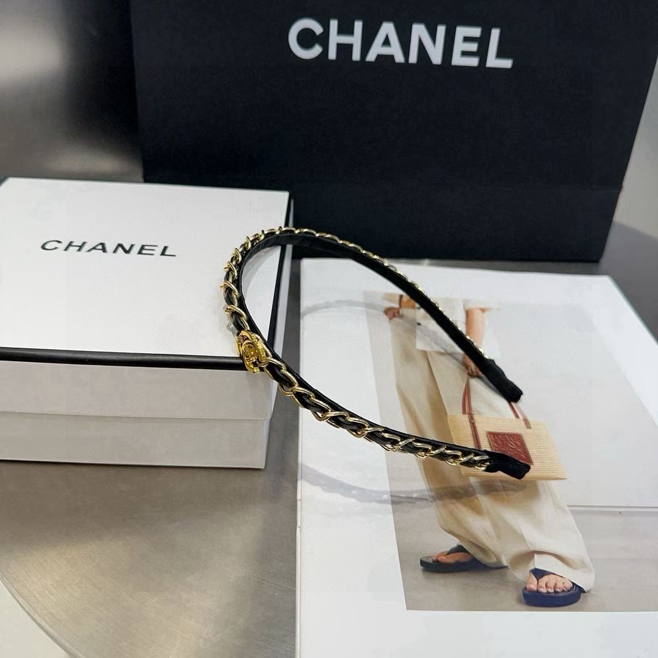 CHANE1 ダブルCレザーヘッドバンド【50％割引+送料無料】