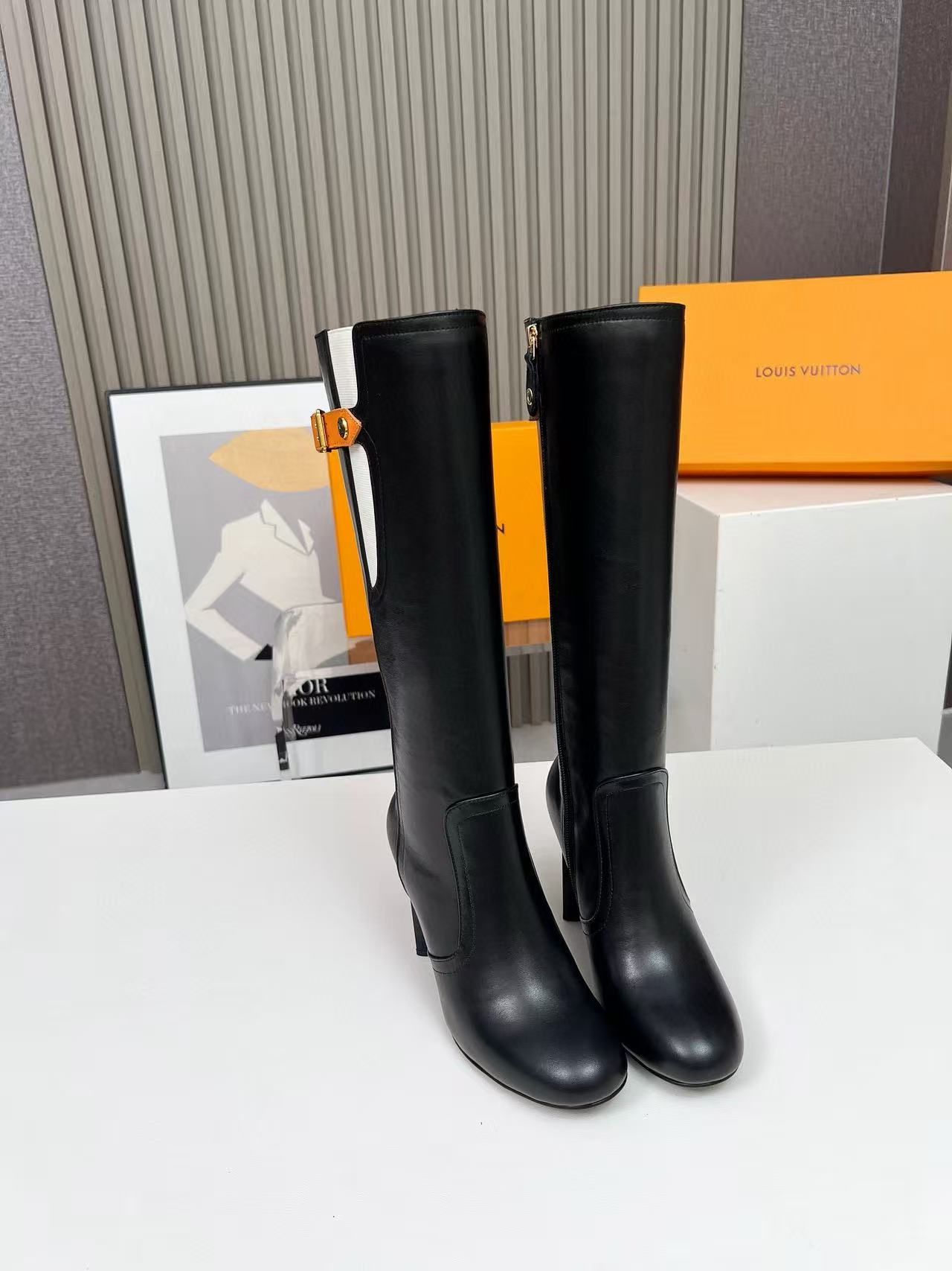 LVの高品質レザーハイブーツ【50％割引+送料無料】