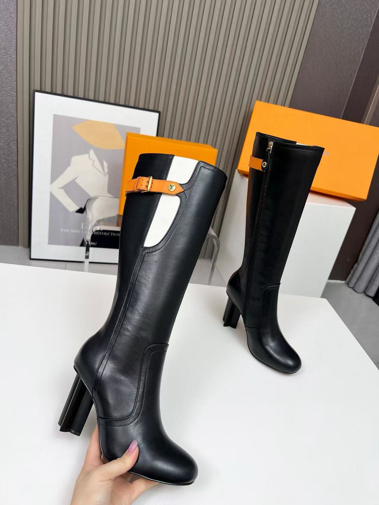 LVの高品質レザーアンクルブーツ/ロングブーツ【50％割引+送料無料】