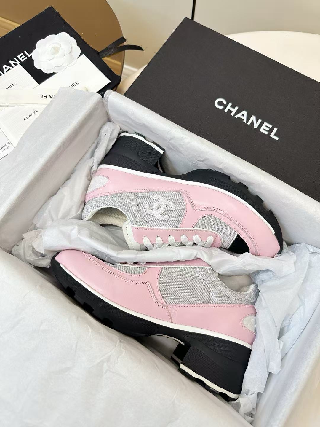 CHANE1 高品質ダブルCハイヒールスポーツシューズ【50％割引+送料無料】