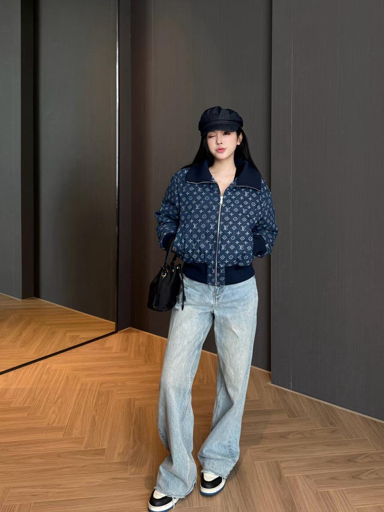 LVプリントジッパージャケット【50％割引+送料無料】