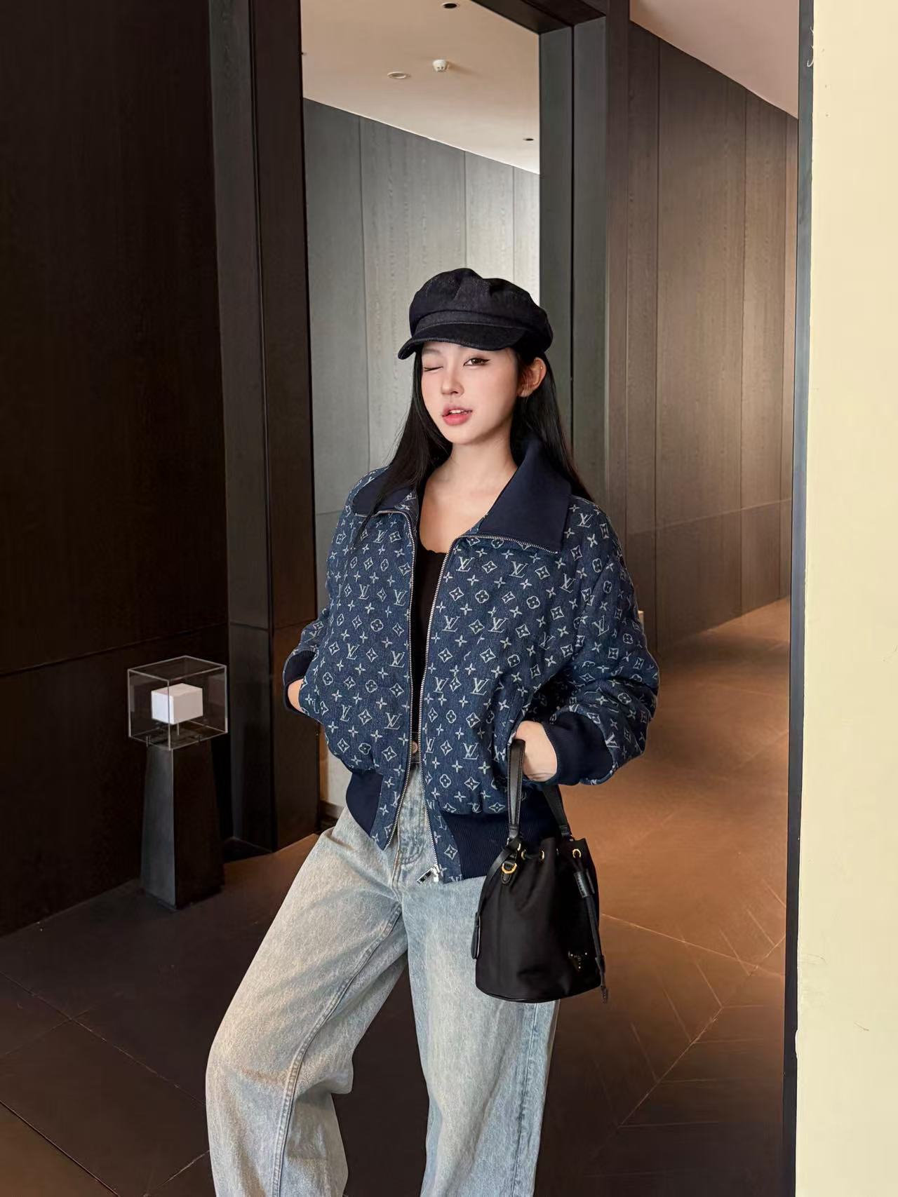 LVプリントジッパージャケット【50％割引+送料無料】