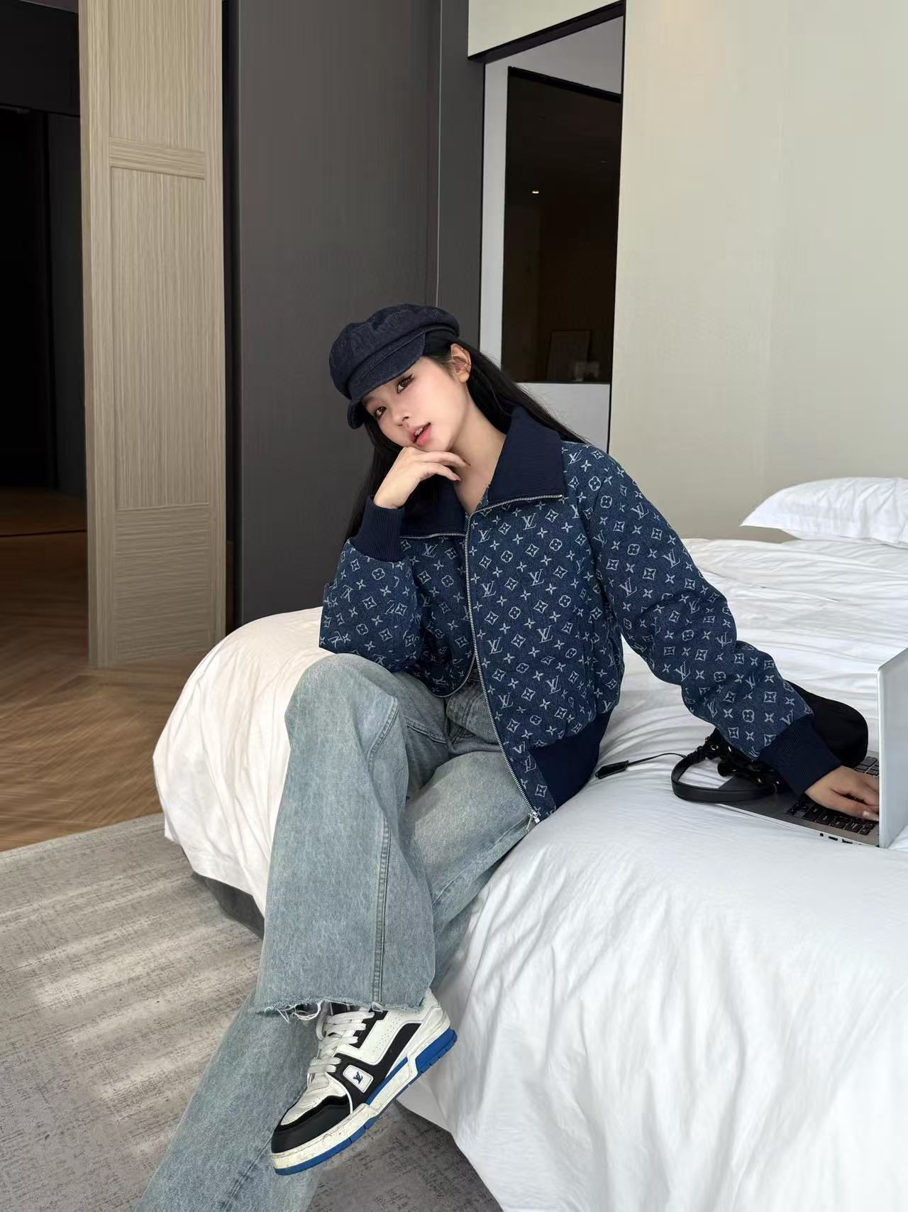 LVプリントジッパージャケット【50％割引+送料無料】