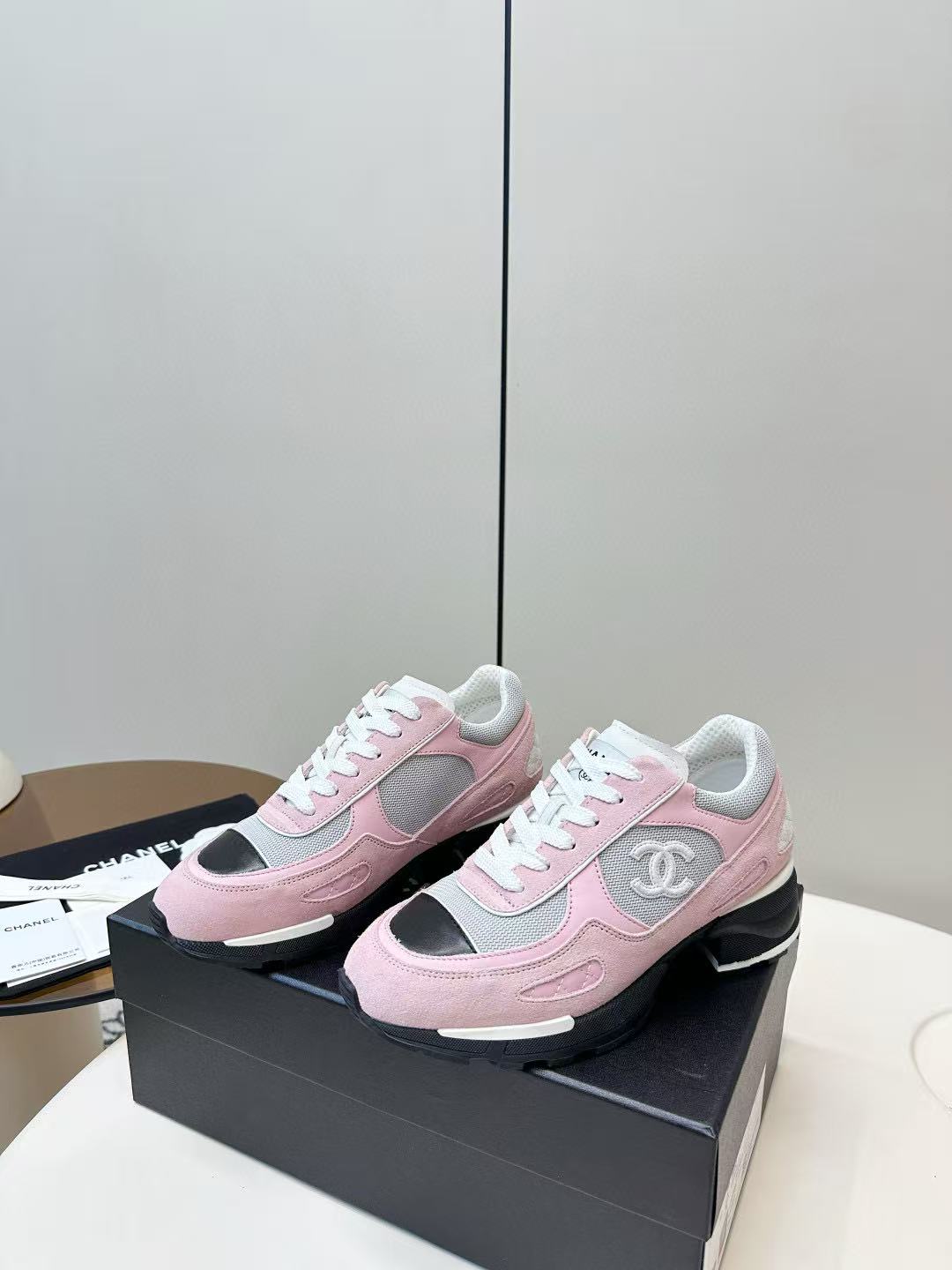 CHANE1 高品質ダブルCカジュアルローヒール【50％割引+送料無料】