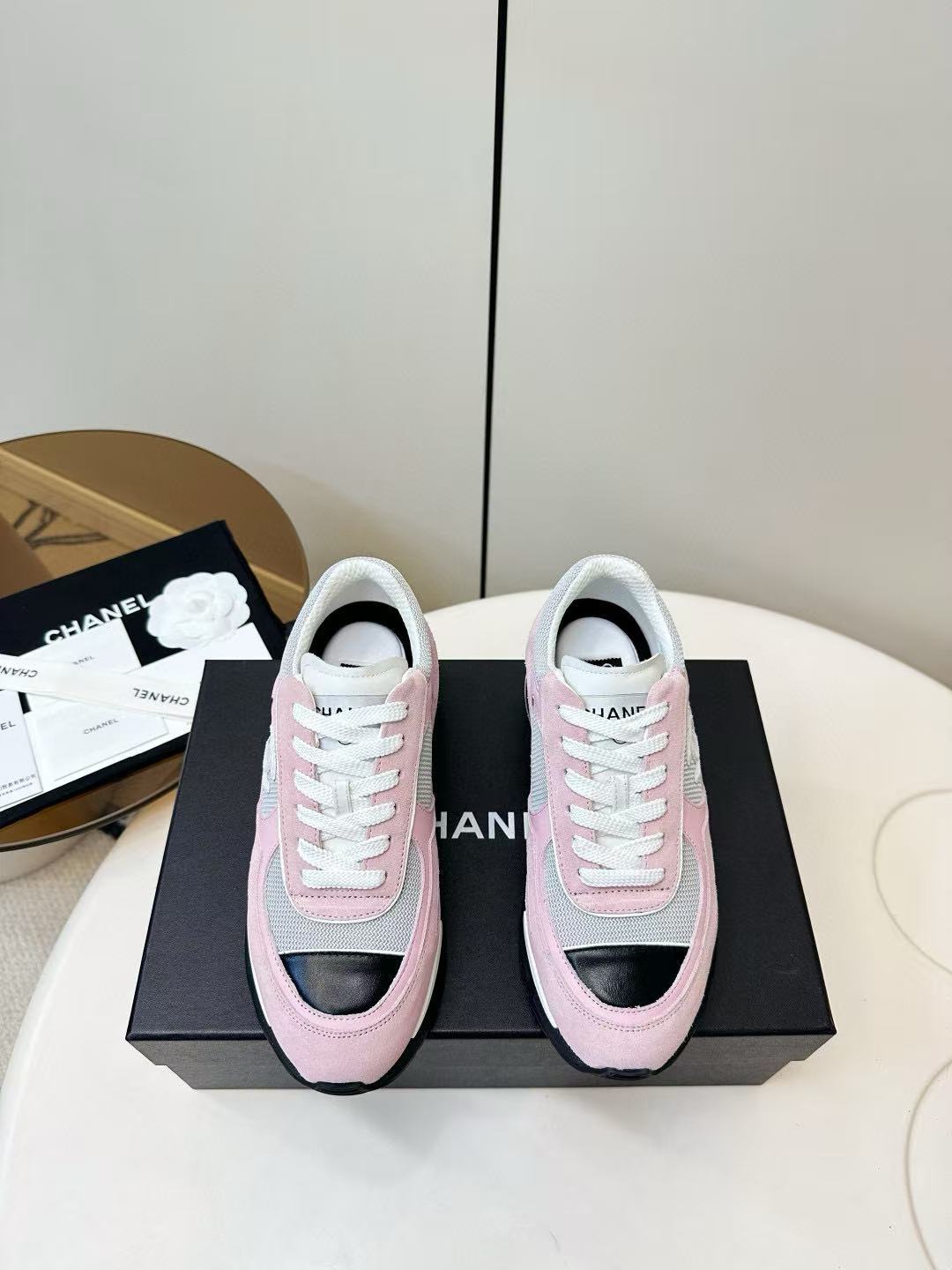 CHANE1 高品質ダブルCカジュアルローヒール【50％割引+送料無料】