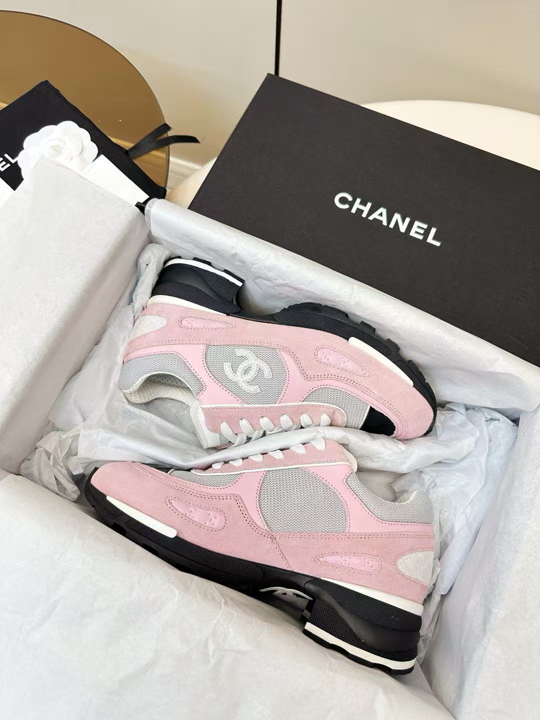 CHANE1 高品質ダブルCカジュアルローヒール【50％割引+送料無料】