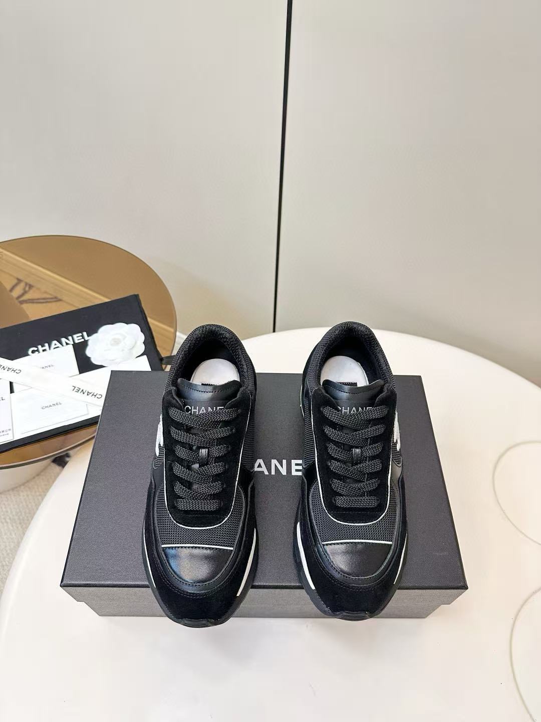 CHANE1 高品質ダブルCカジュアルローヒール【50％割引+送料無料】