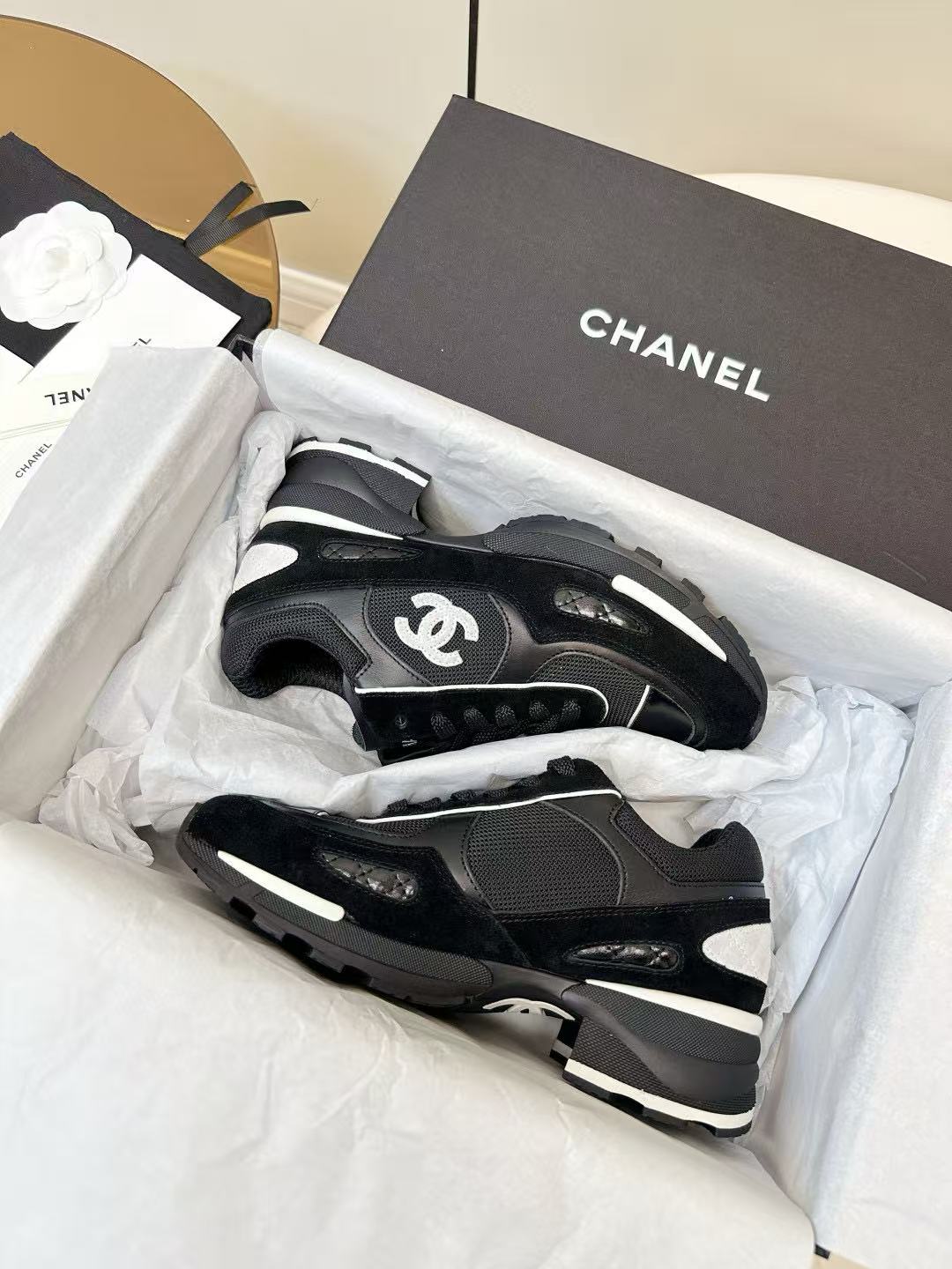 CHANE1 高品質ダブルCカジュアルローヒール【50％割引+送料無料】