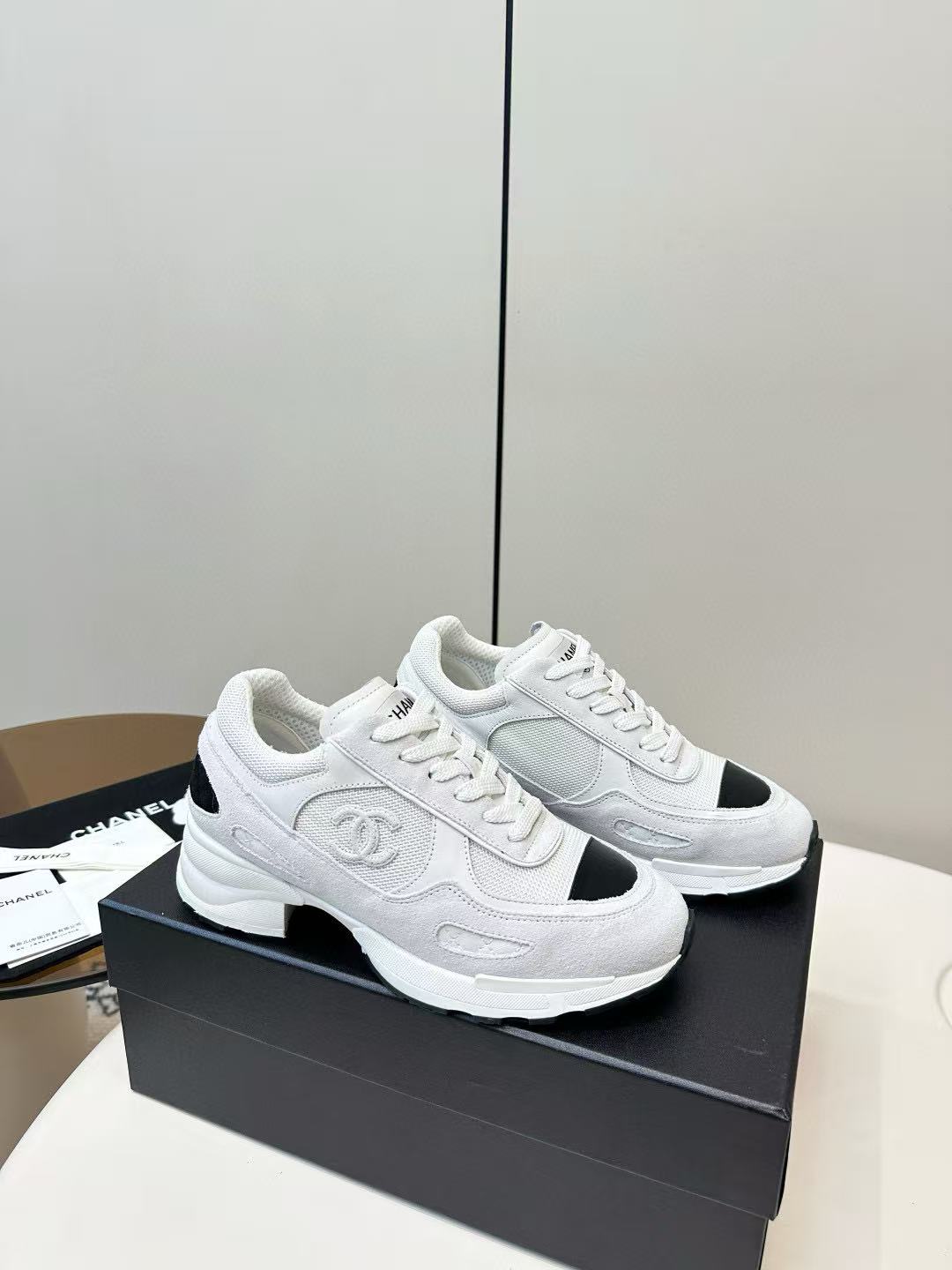 CHANE1 高品質ダブルCカジュアルローヒール【50％割引+送料無料】