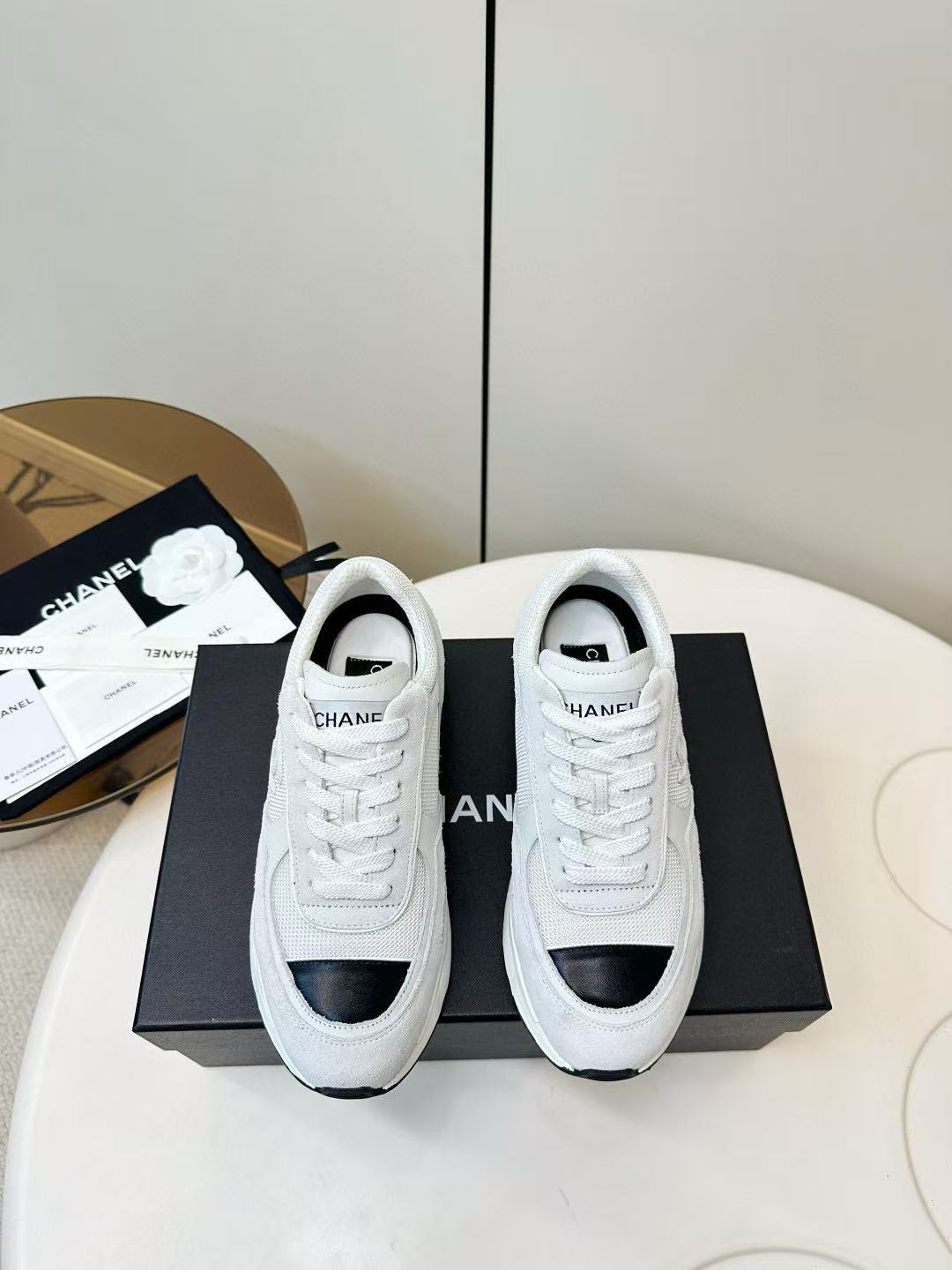 CHANE1 高品質ダブルCカジュアルローヒール【50％割引+送料無料】