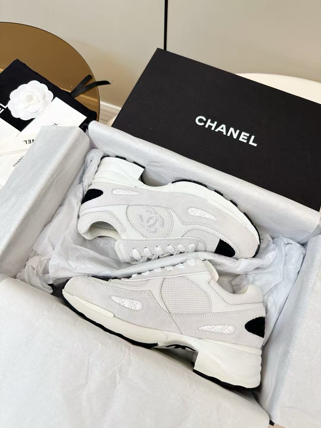 CHANE1 高品質ダブルCカジュアルローヒール【50％割引+送料無料】