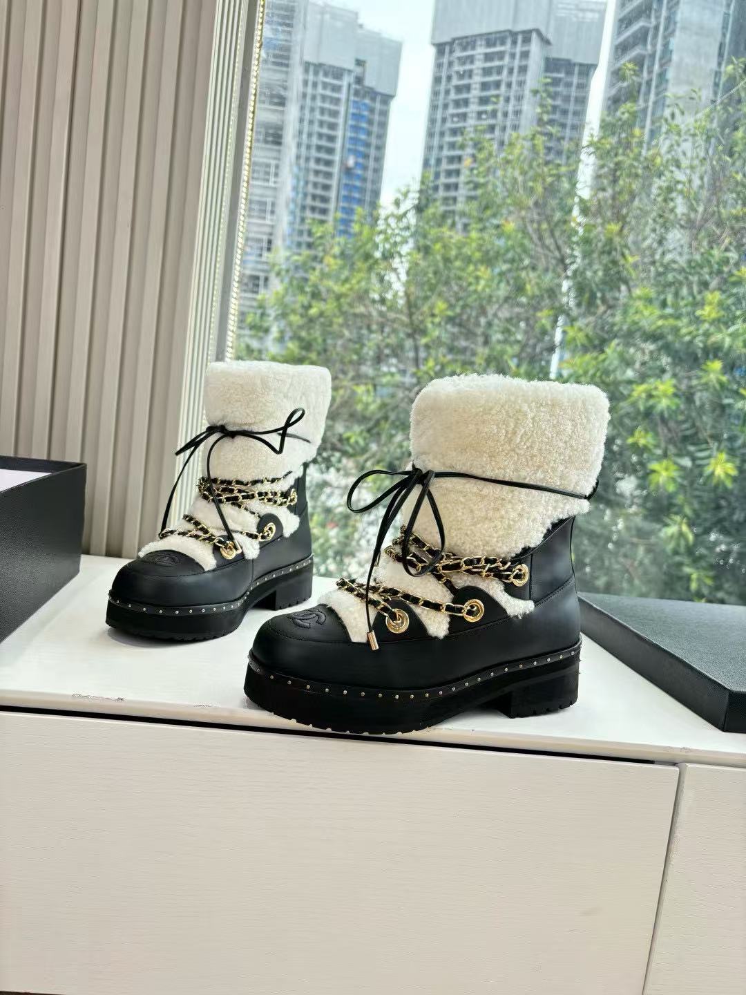CHANE1 高品質レースアップスノーブーツ【50％割引+送料無料】