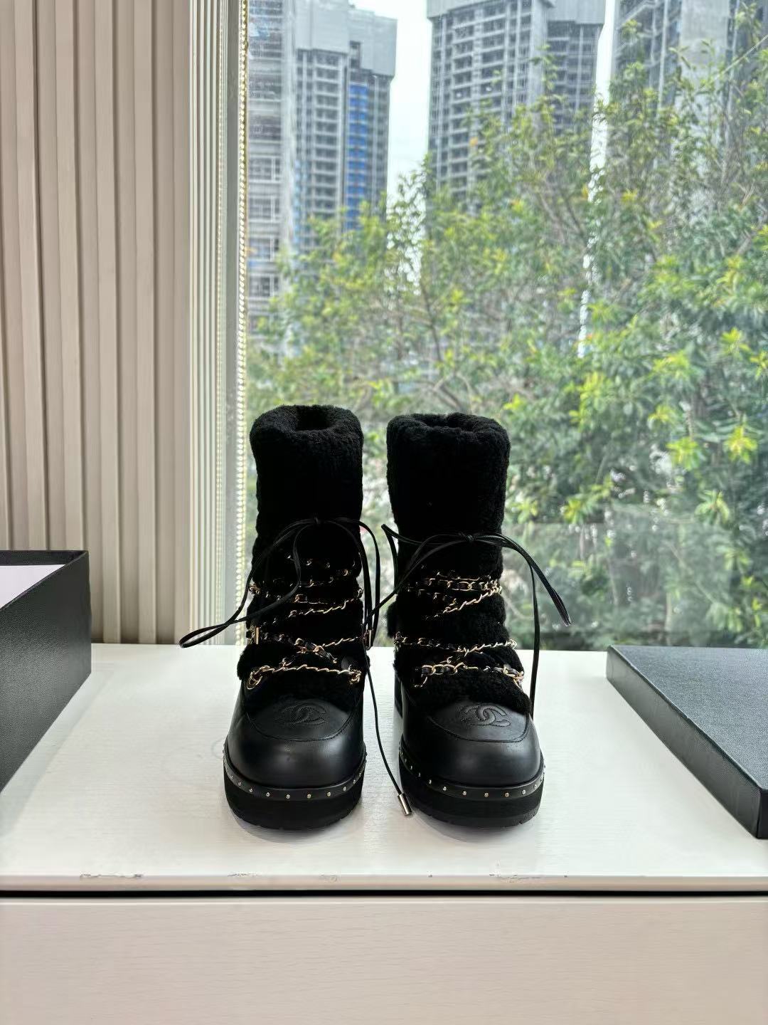 CHANE1 高品質レースアップスノーブーツ【50％割引+送料無料】