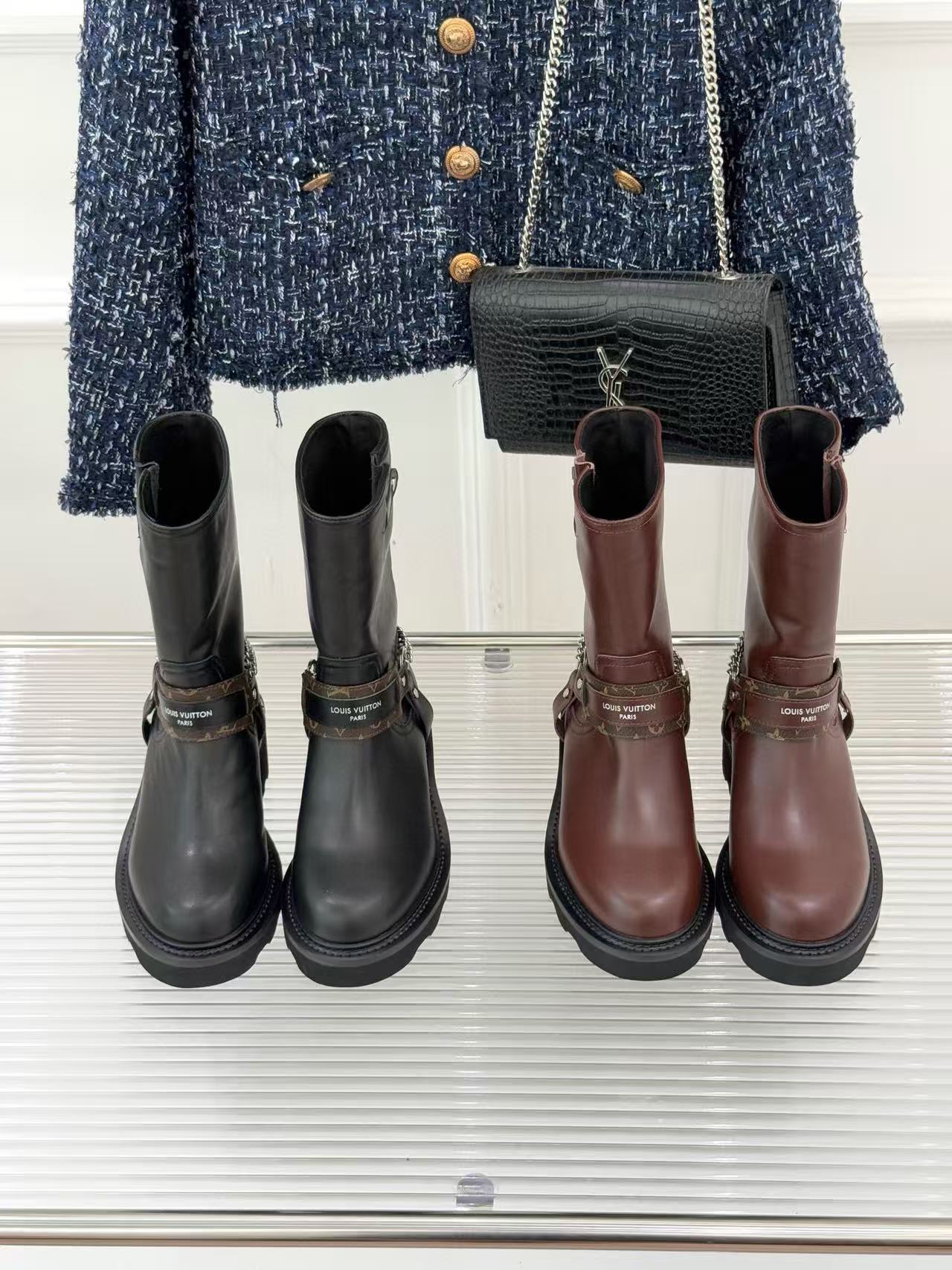 LVの高品質チェーンモーターサイクルブーツ【50％割引+送料無料】