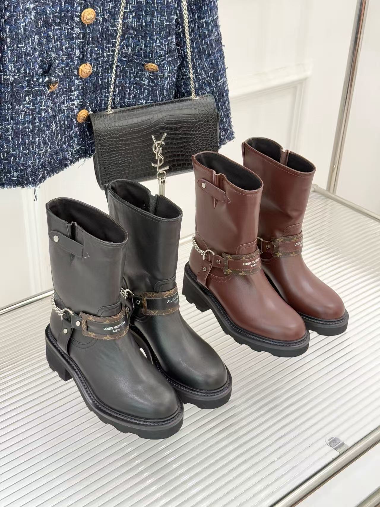 LVの高品質チェーンモーターサイクルブーツ【50％割引+送料無料】