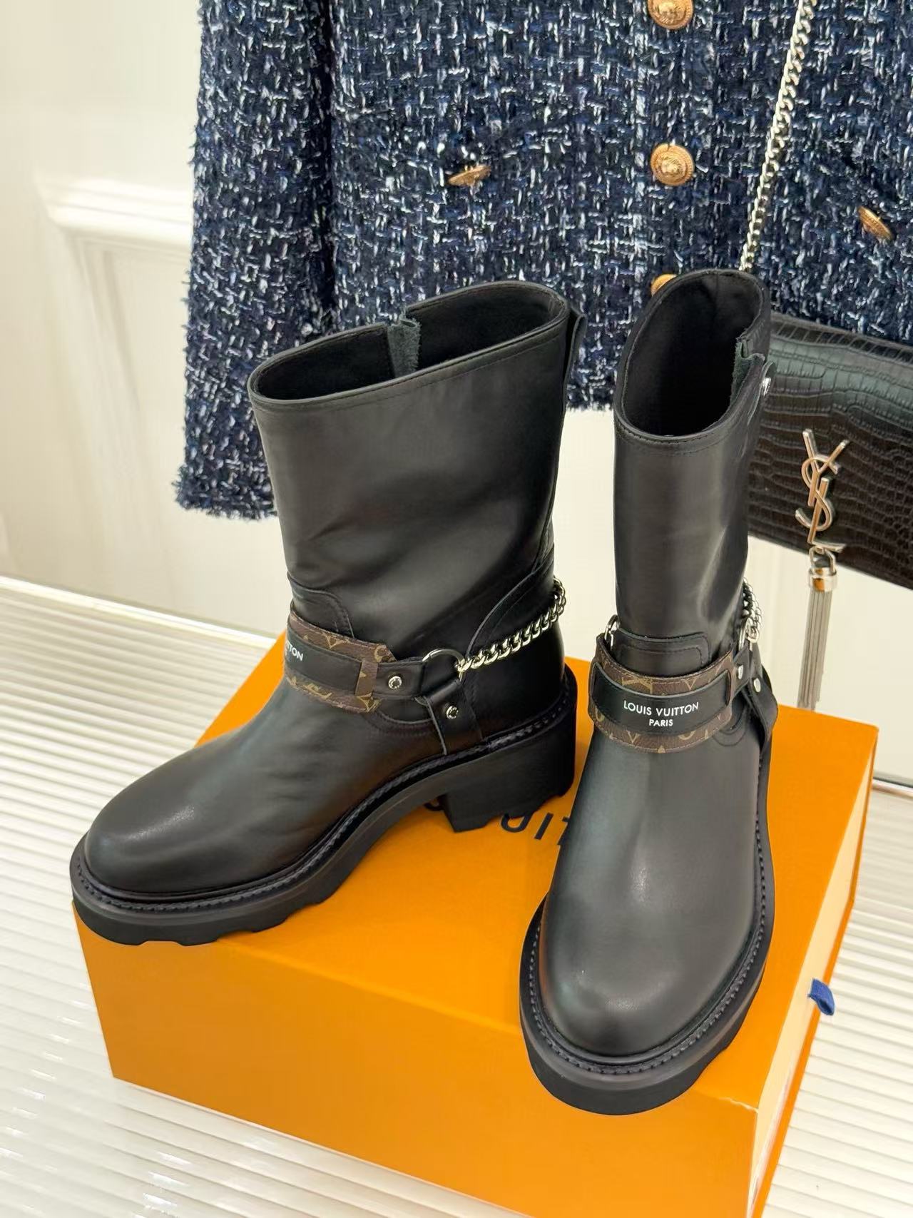 LVの高品質チェーンモーターサイクルブーツ【50％割引+送料無料】
