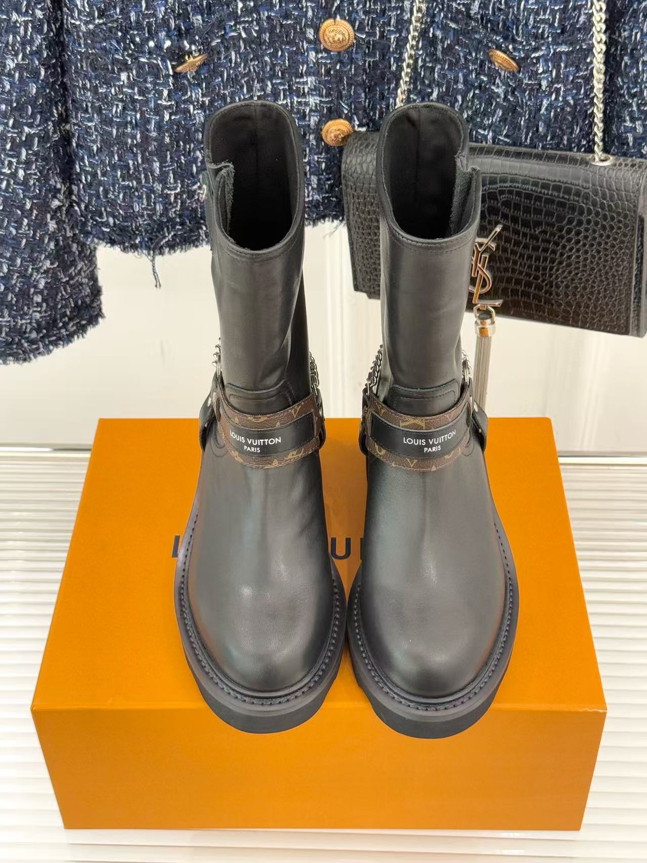 LVの高品質チェーンモーターサイクルブーツ【50％割引+送料無料】