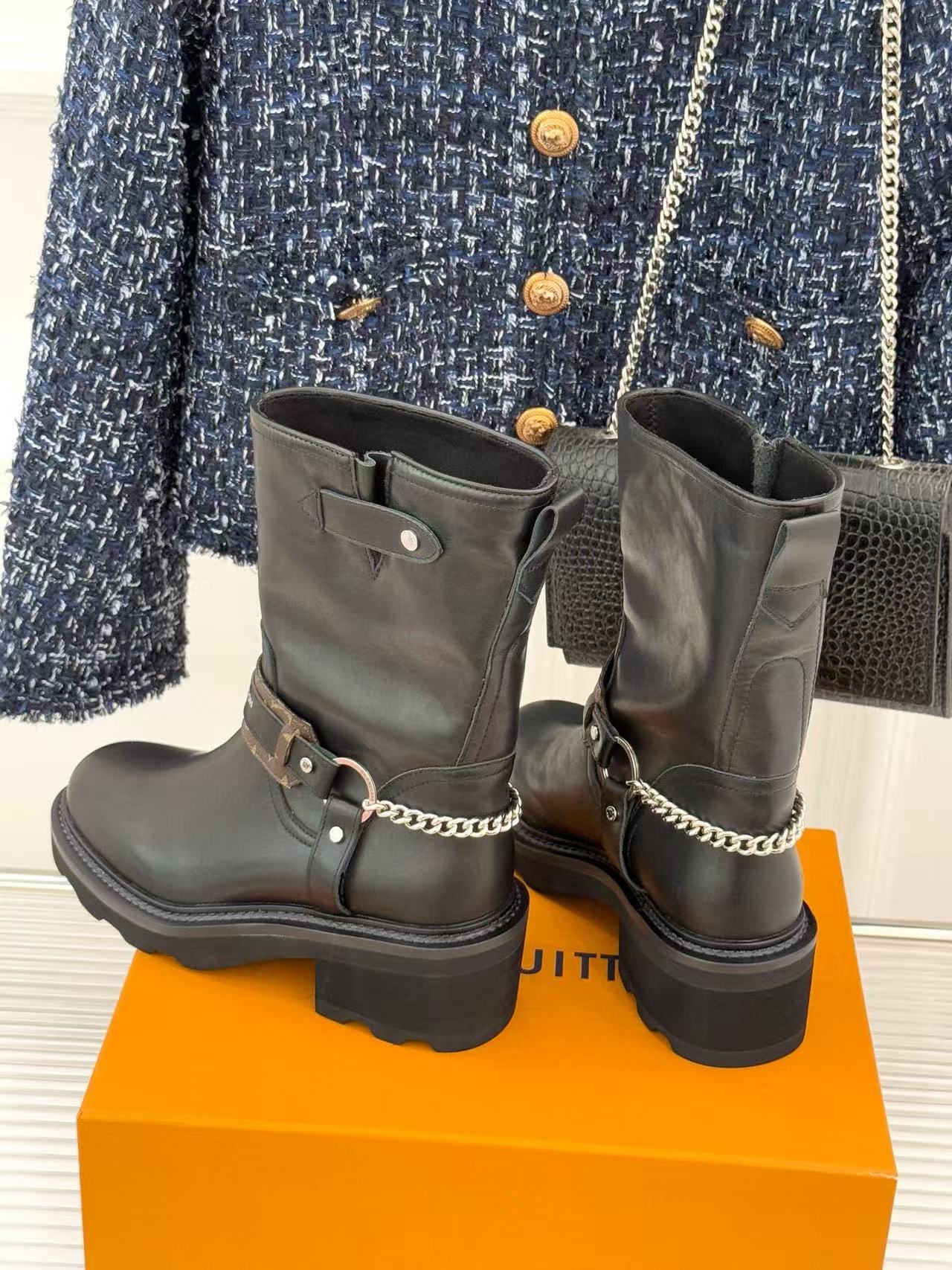 LVの高品質チェーンモーターサイクルブーツ【50％割引+送料無料】