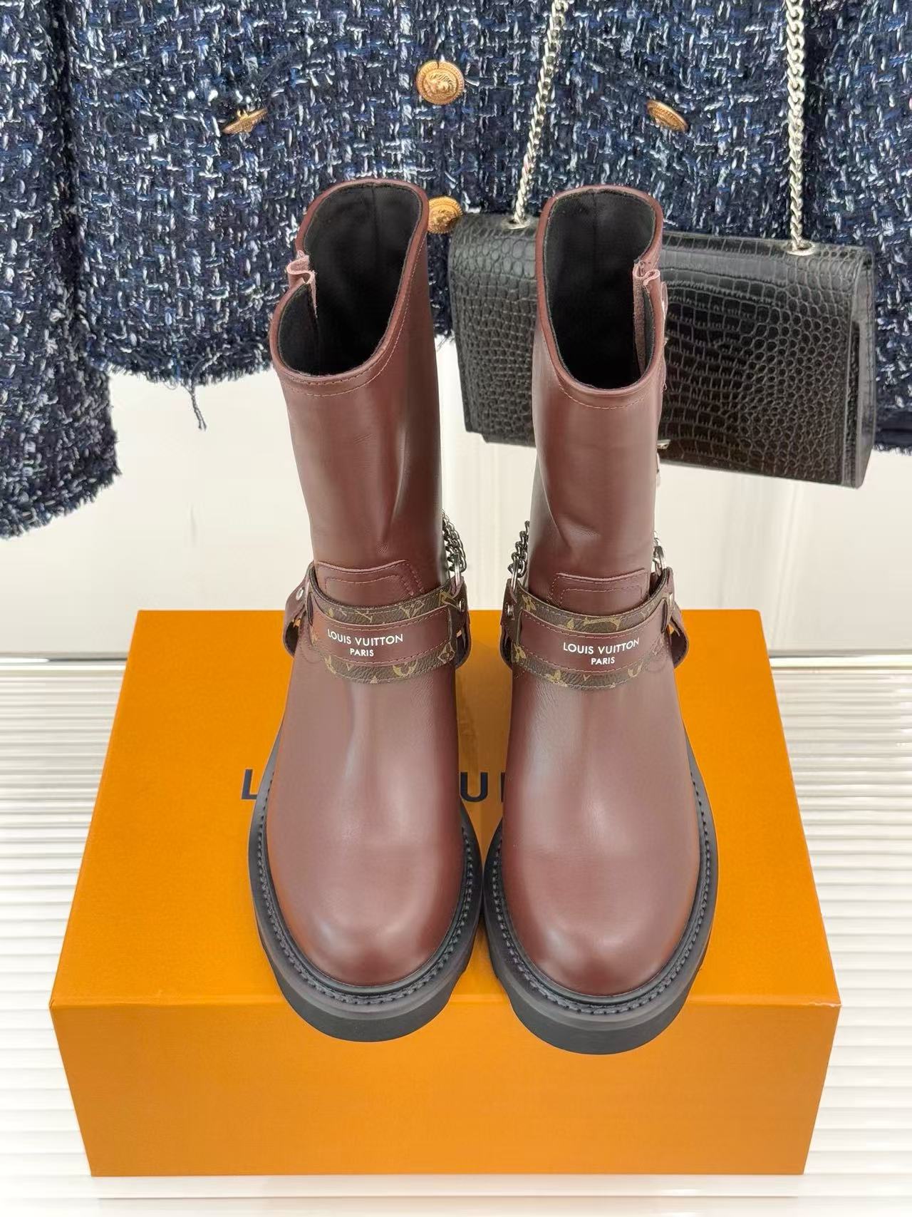 LVの高品質チェーンモーターサイクルブーツ【50％割引+送料無料】