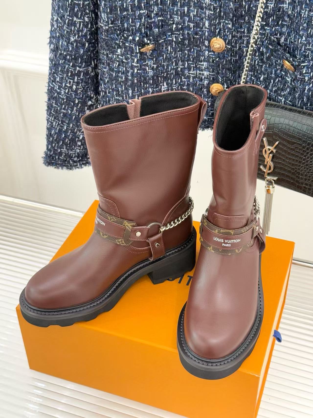 LVの高品質チェーンモーターサイクルブーツ【50％割引+送料無料】