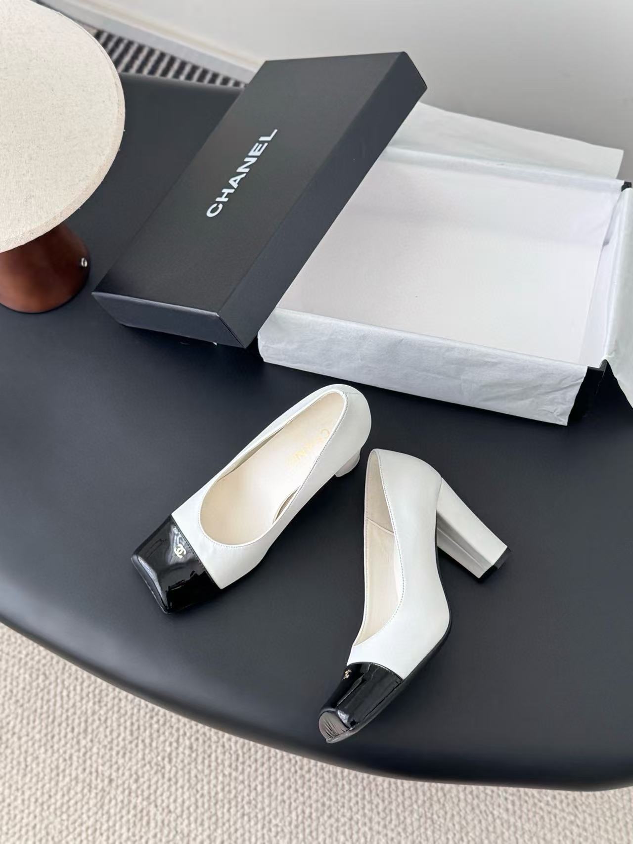 CHANE1 高品質スクエアトゥハイヒール【50％割引+送料無料】