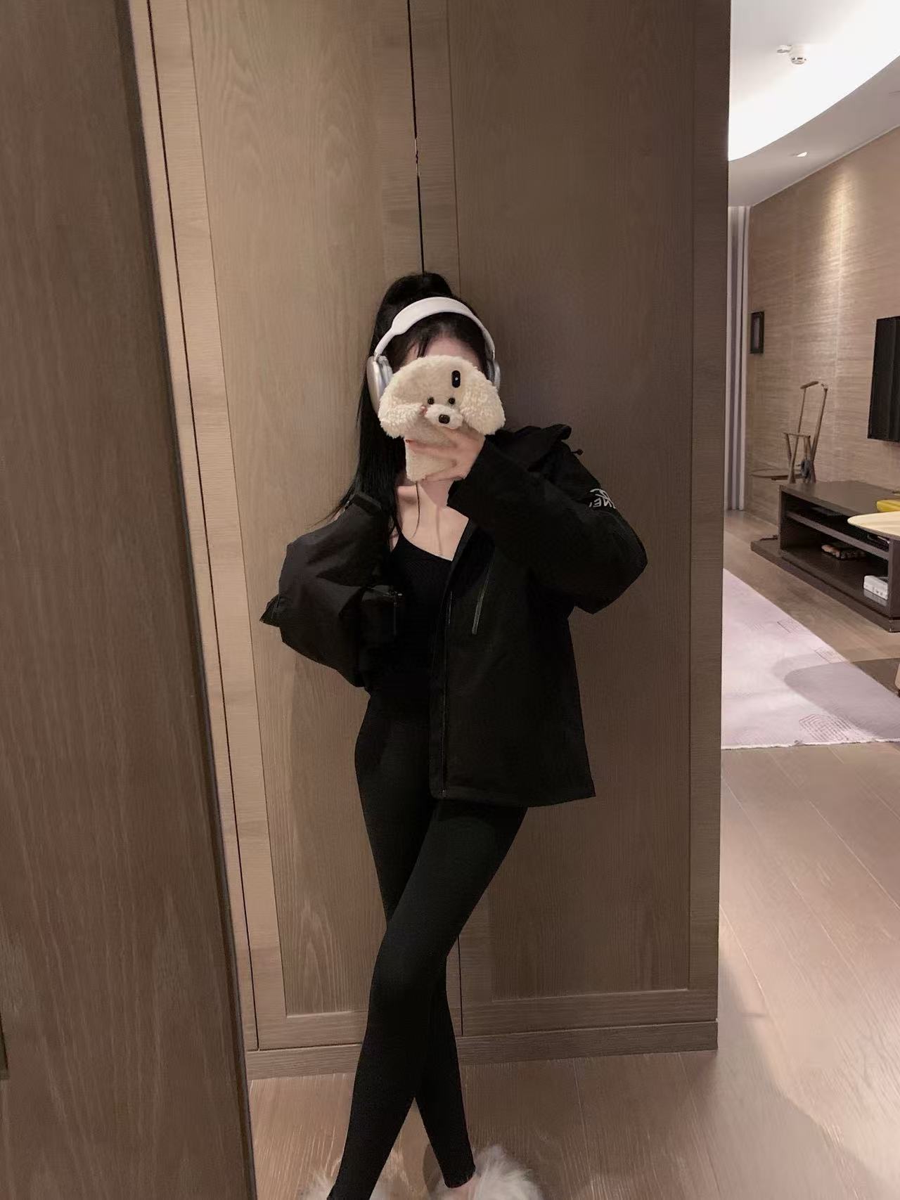 CHANE1 シンプルレターフードジャケット【50％割引+送料無料】