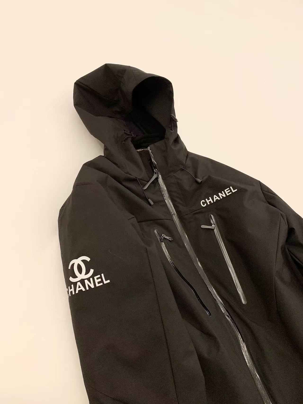 CHANE1 シンプルレターフードジャケット【50％割引+送料無料】