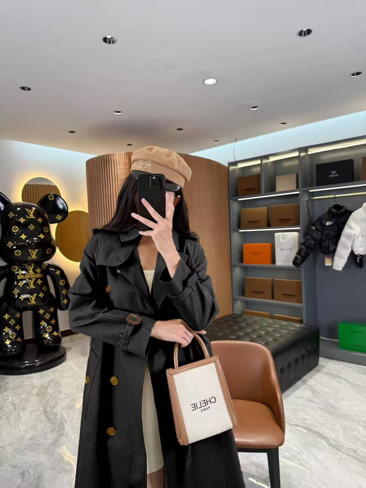 BUR8ERRY ダブルブレスト トレンチコート メタルボタン付き【50％割引+送料無料】