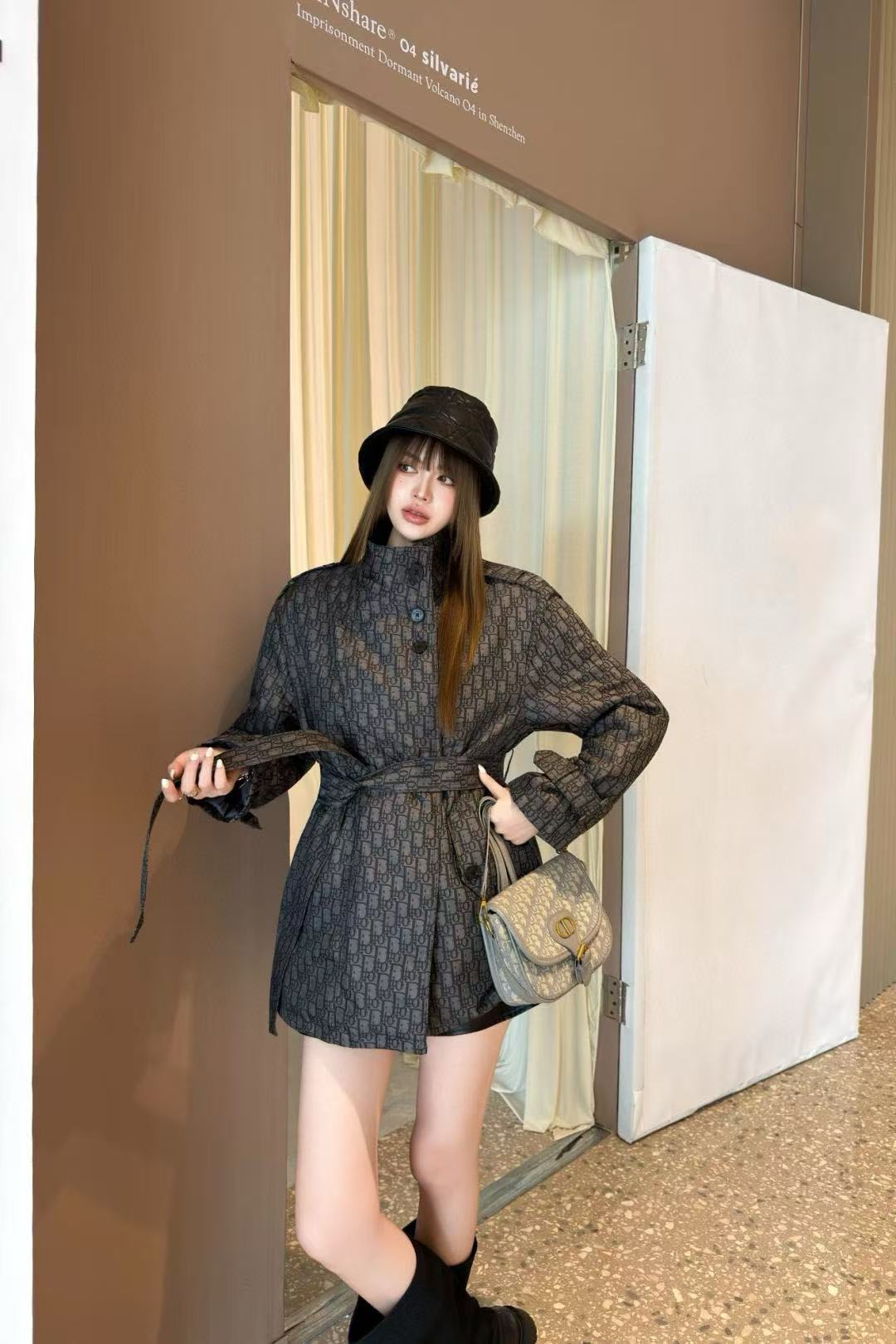 DIOR スタンドカラー ジャカード ジャケット【50％割引+送料無料】