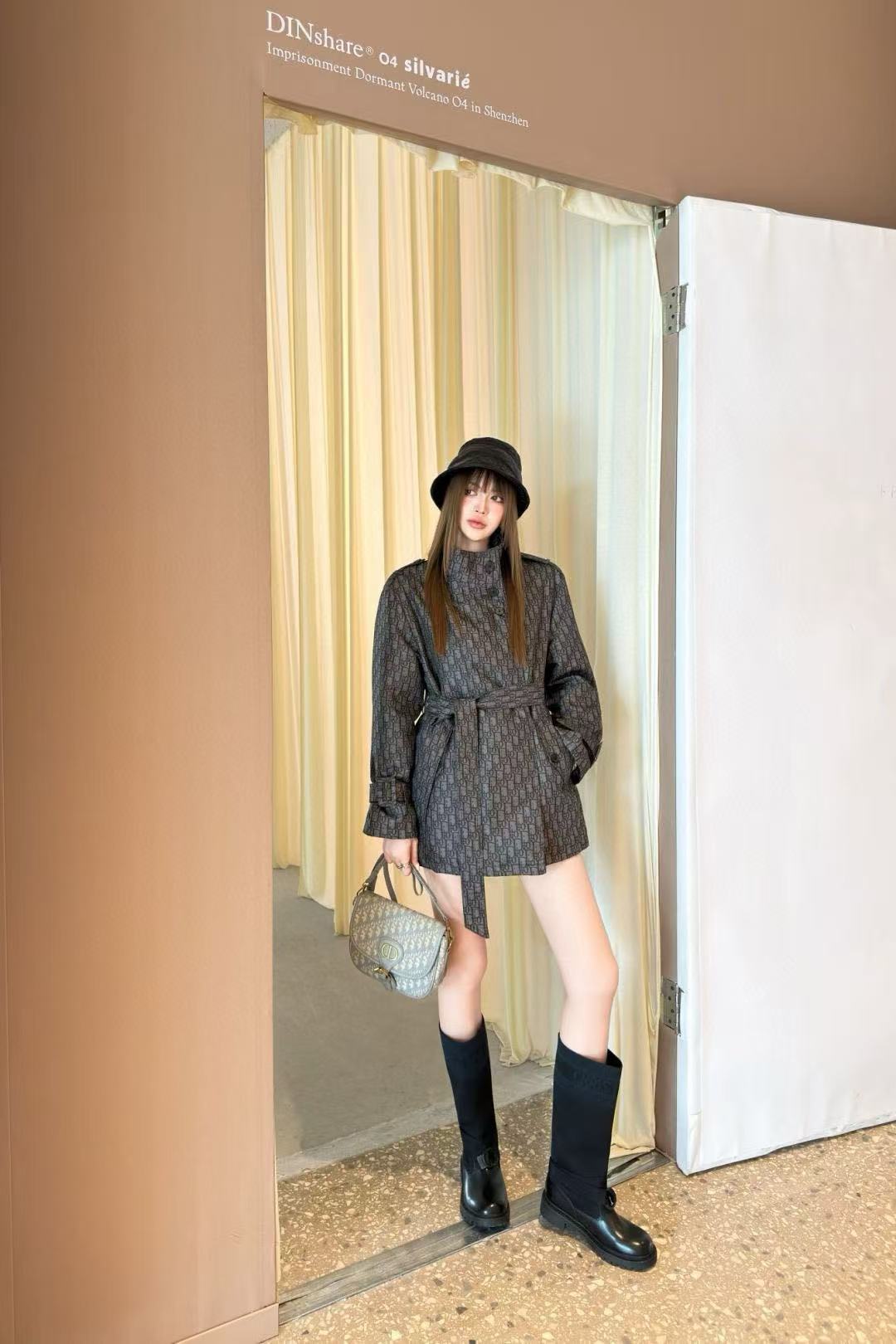 DIOR スタンドカラー ジャカード ジャケット【50％割引+送料無料】