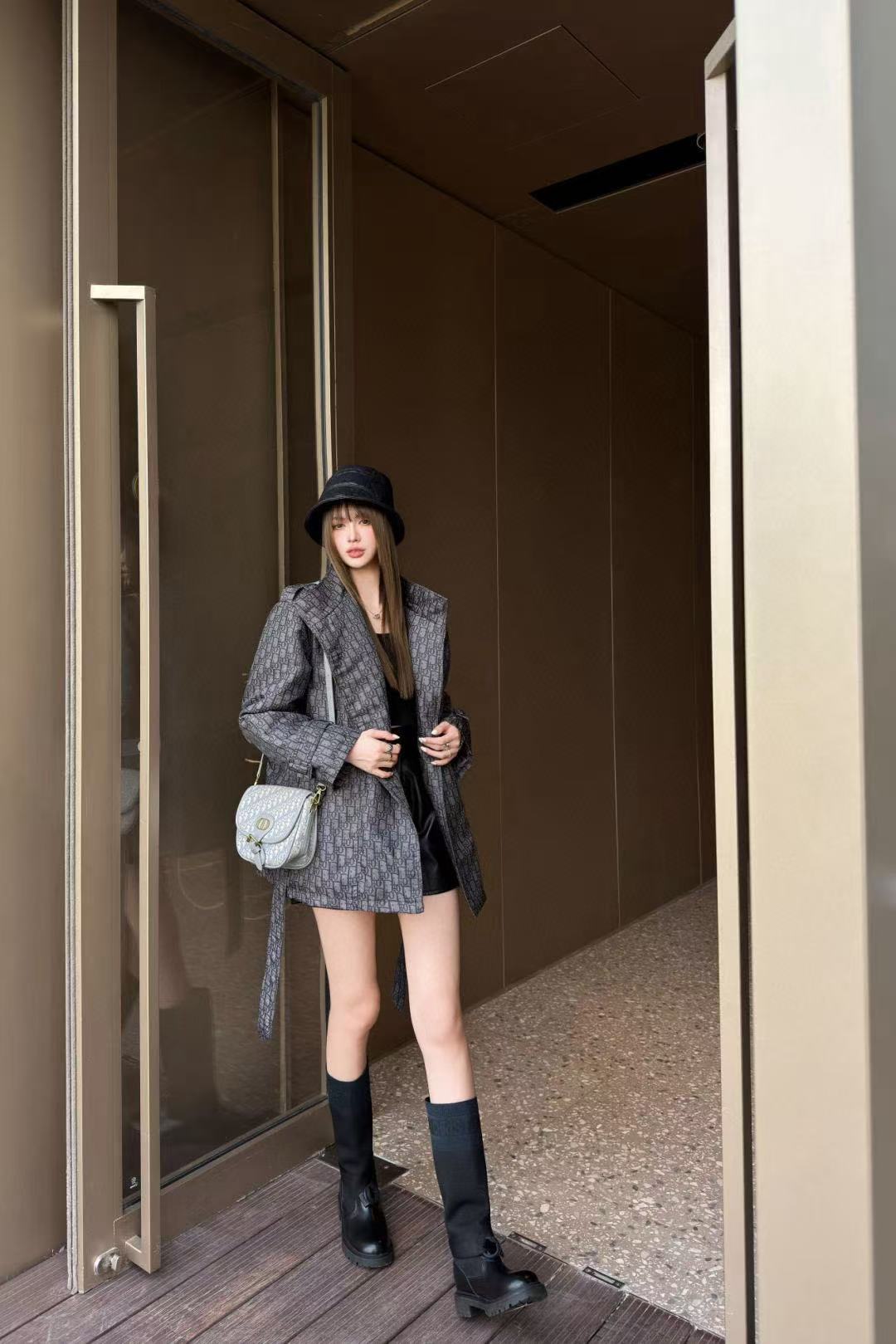 DIOR スタンドカラー ジャカード ジャケット【50％割引+送料無料】