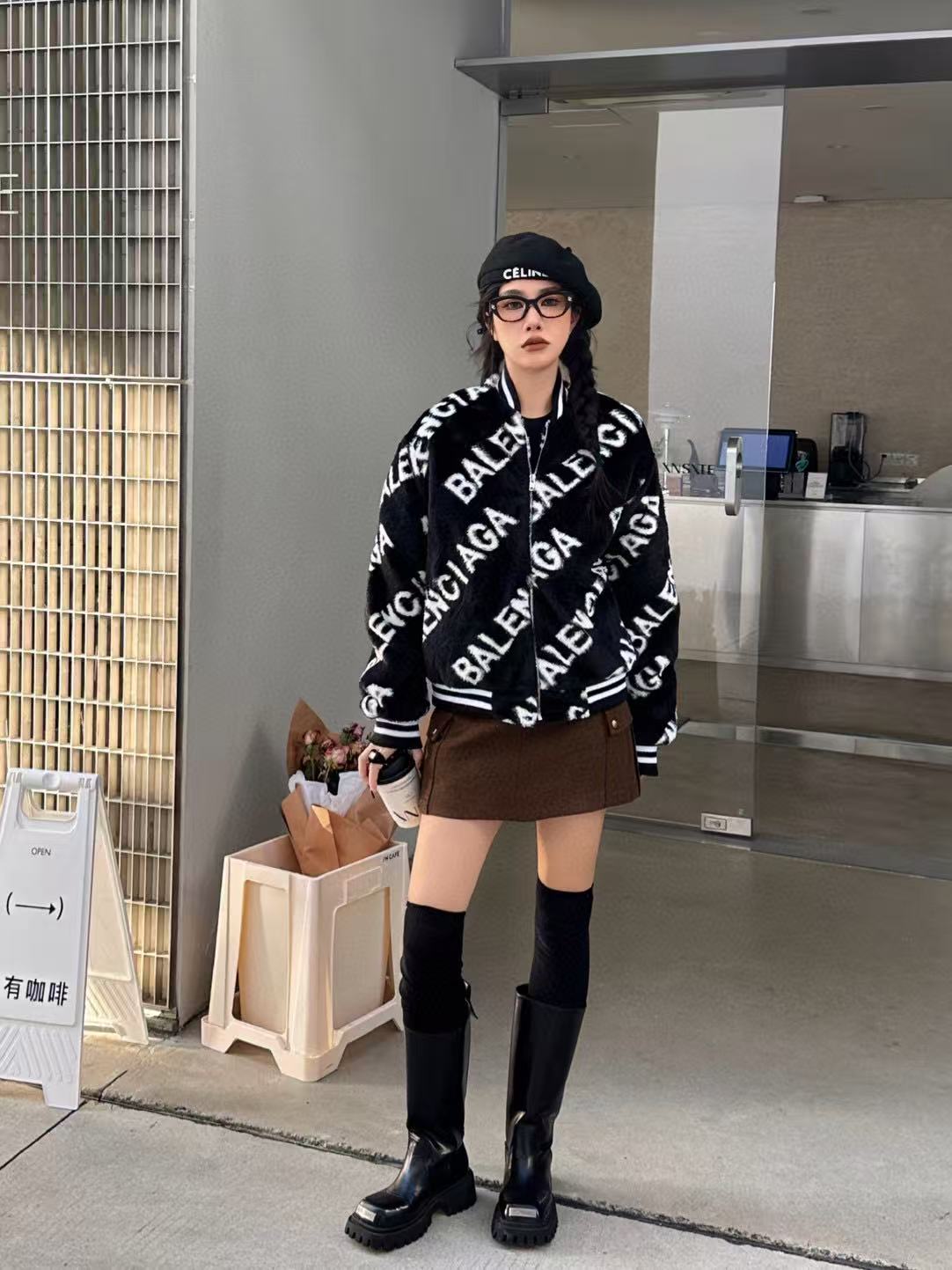 BALENC1AG 厚手ウールレタージャケット【50％割引+送料無料】