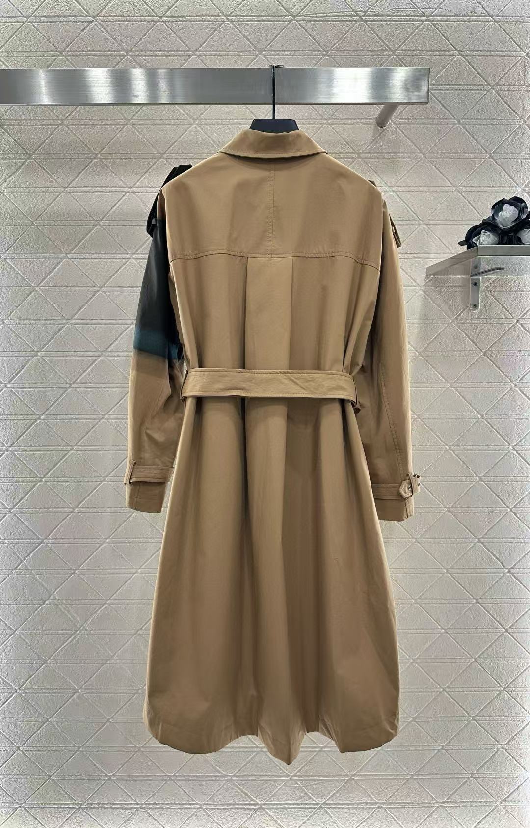 DI0R シングルブレスト プリント トレンチコート【50％割引+送料無料】