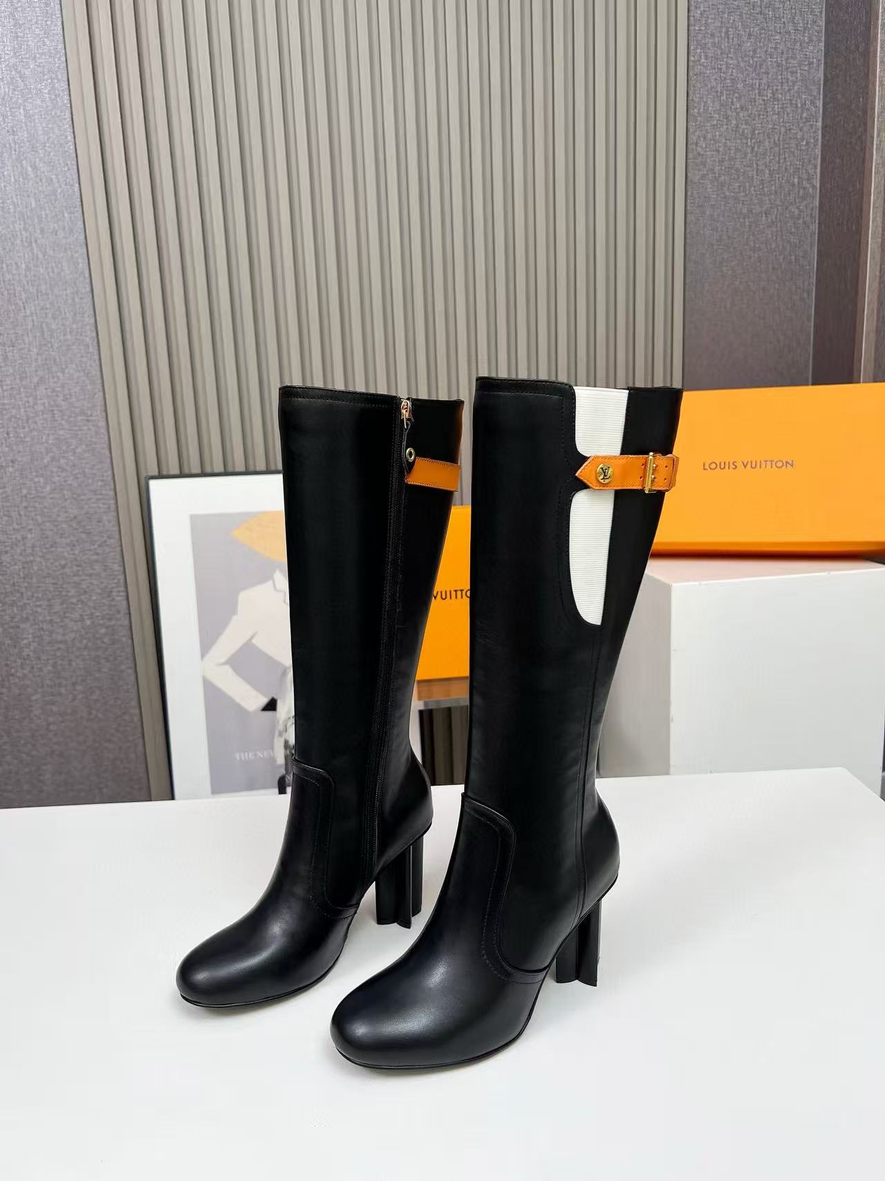 LVの高品質レザーハイブーツ【50％割引+送料無料】