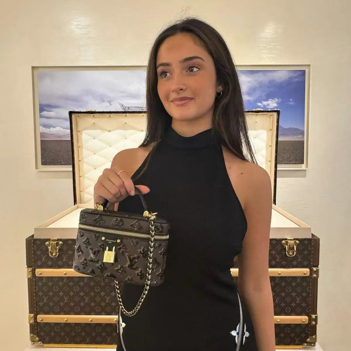 LVプリントチェーンコスメバッグ【50％割引+送料無料】