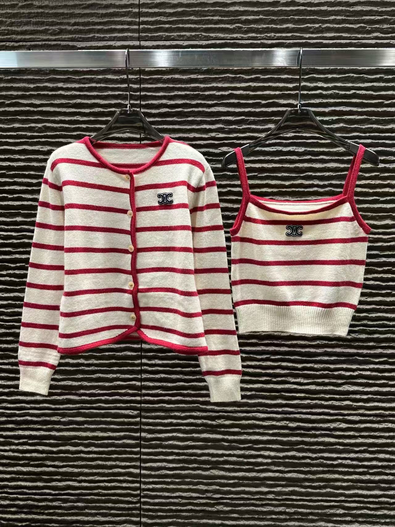 CEL1NE ウールベスト+カーディガン ツーピースセット【50％割引+送料無料】