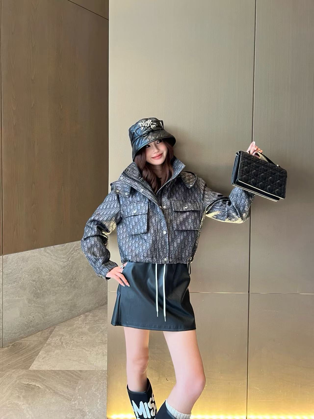 DIOR ジャカード フード付きショートジャケット【50％割引+送料無料】