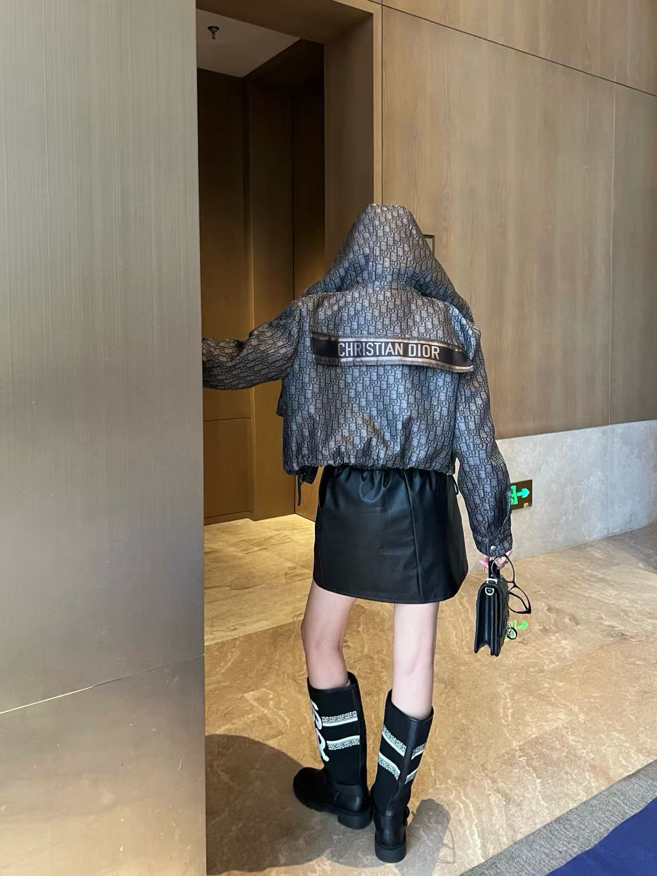 DIOR ジャカード フード付きショートジャケット【50％割引+送料無料】