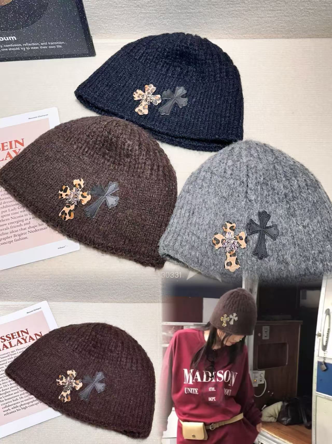 Chr0me Heartsクロスウールハット【50％割引+送料無料】