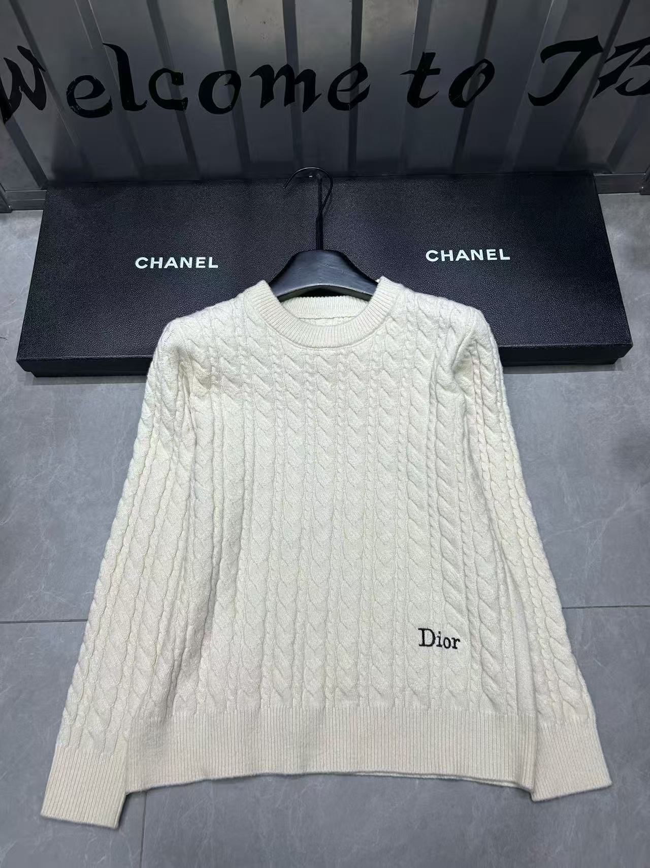 DIORレターケーブルニットセーター【50％割引+送料無料】