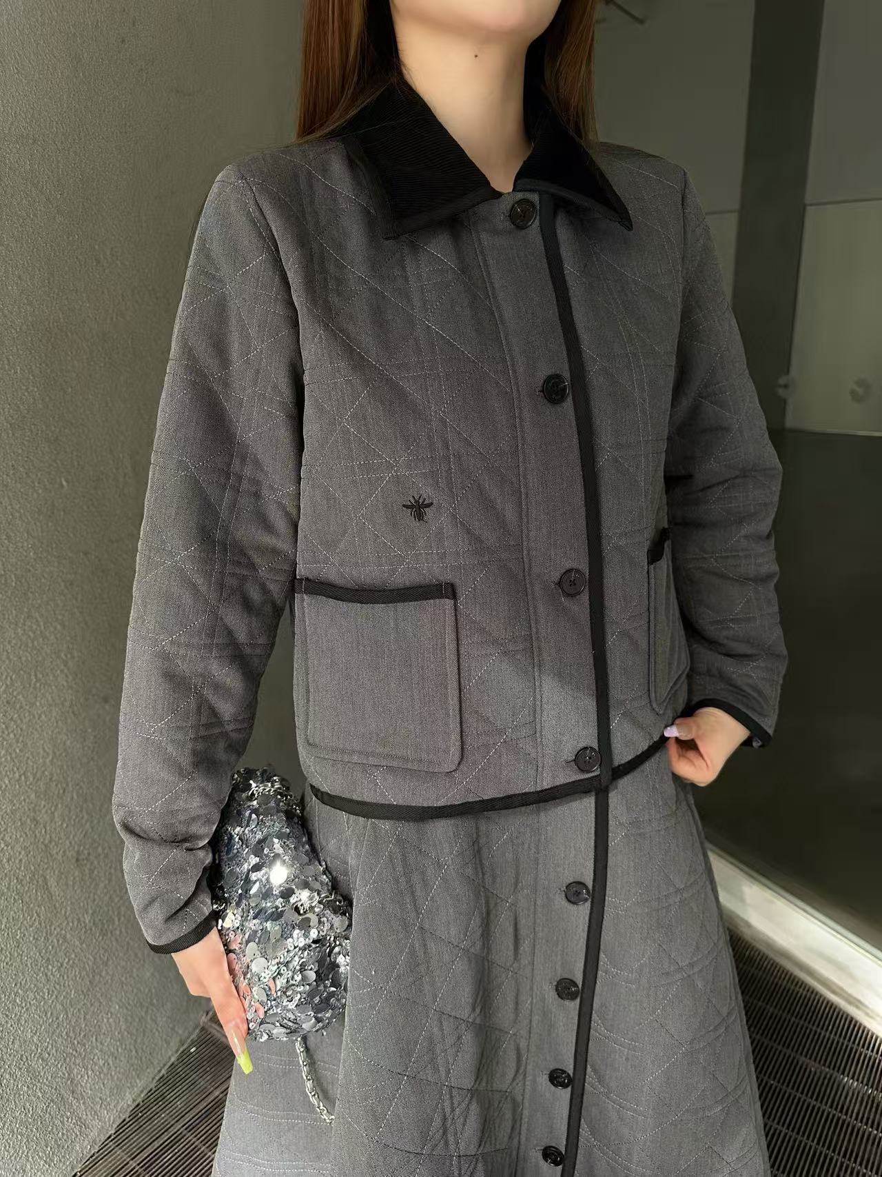 DIOR ダブルブレストコート + スカート ツーピースセット【50％割引+送料無料】