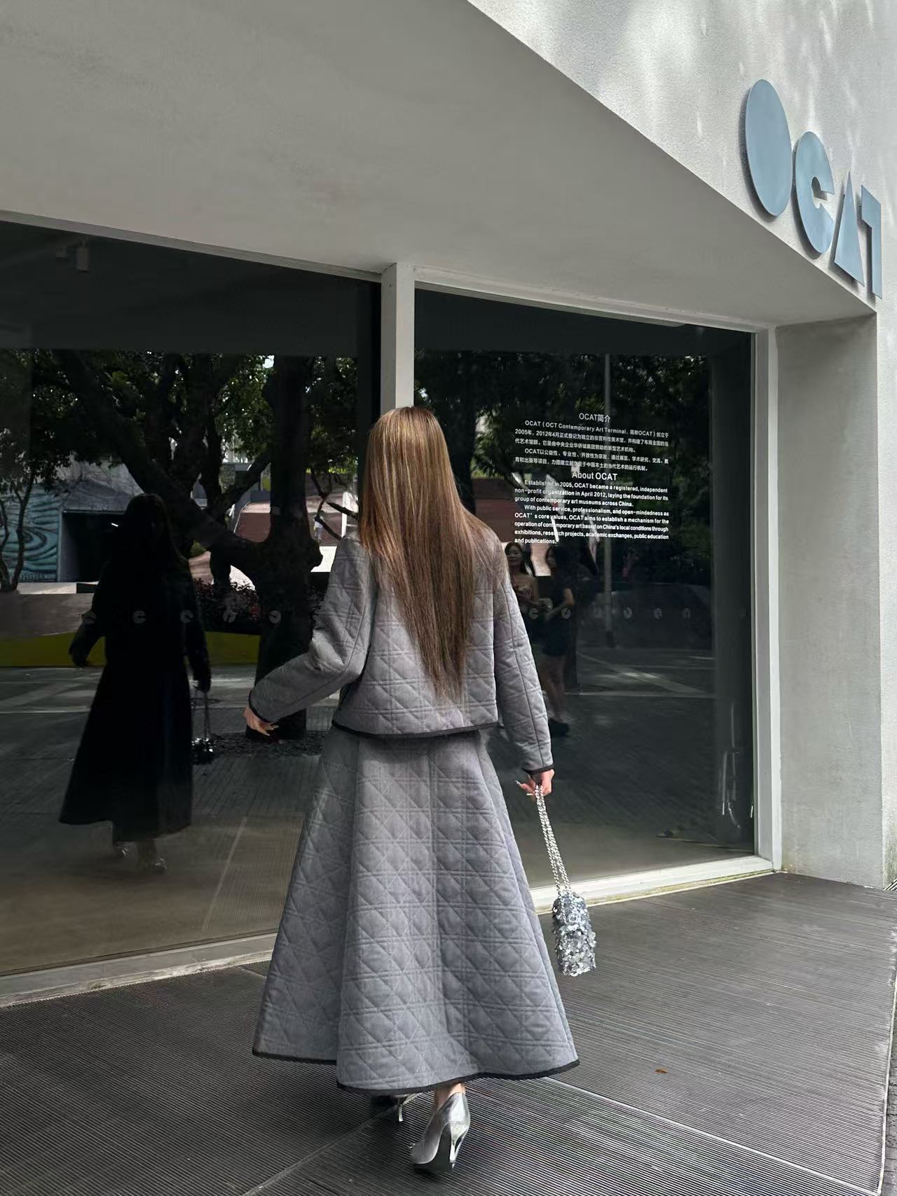 DIOR ダブルブレストコート + スカート ツーピースセット【50％割引+送料無料】