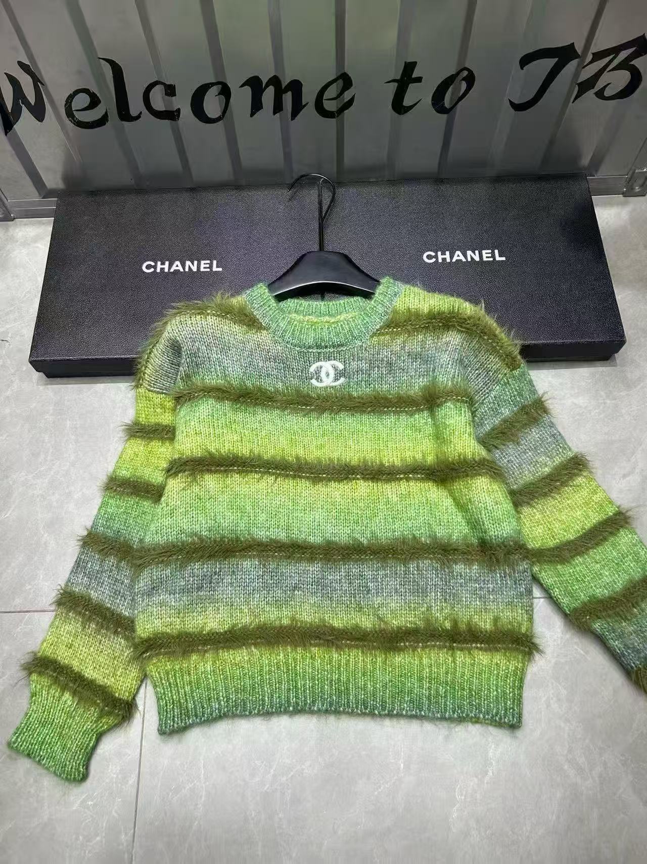 CHANE1 カラーブロック ダブルC セーター【50％割引+送料無料】