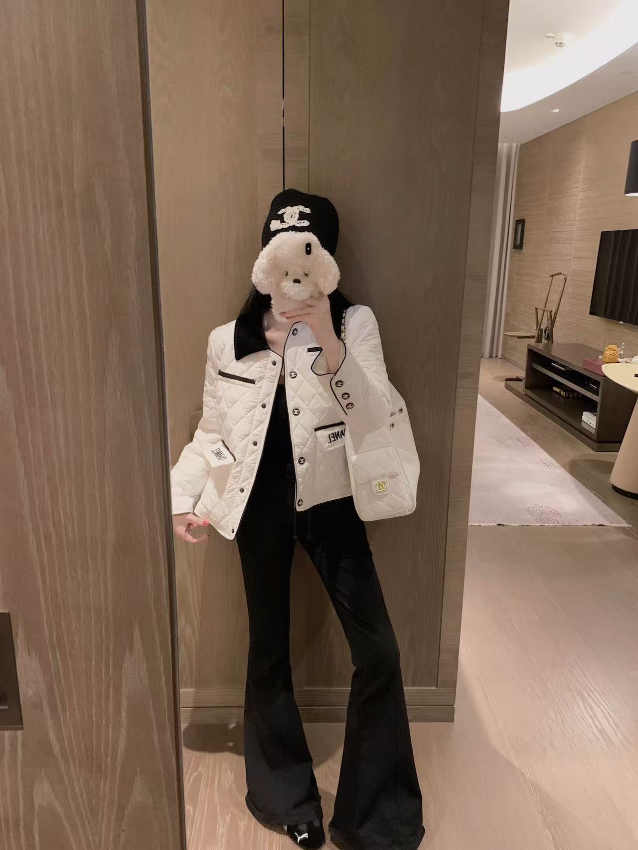 CHANE1 刺繍レターラペルジャケット【50％割引+送料無料】