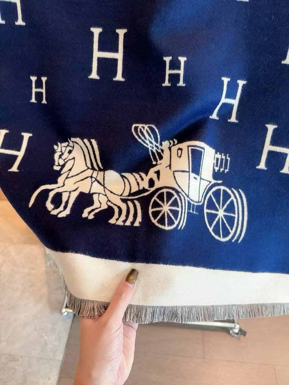 HERME5プリントカシミアスカーフ【50％割引+送料無料】