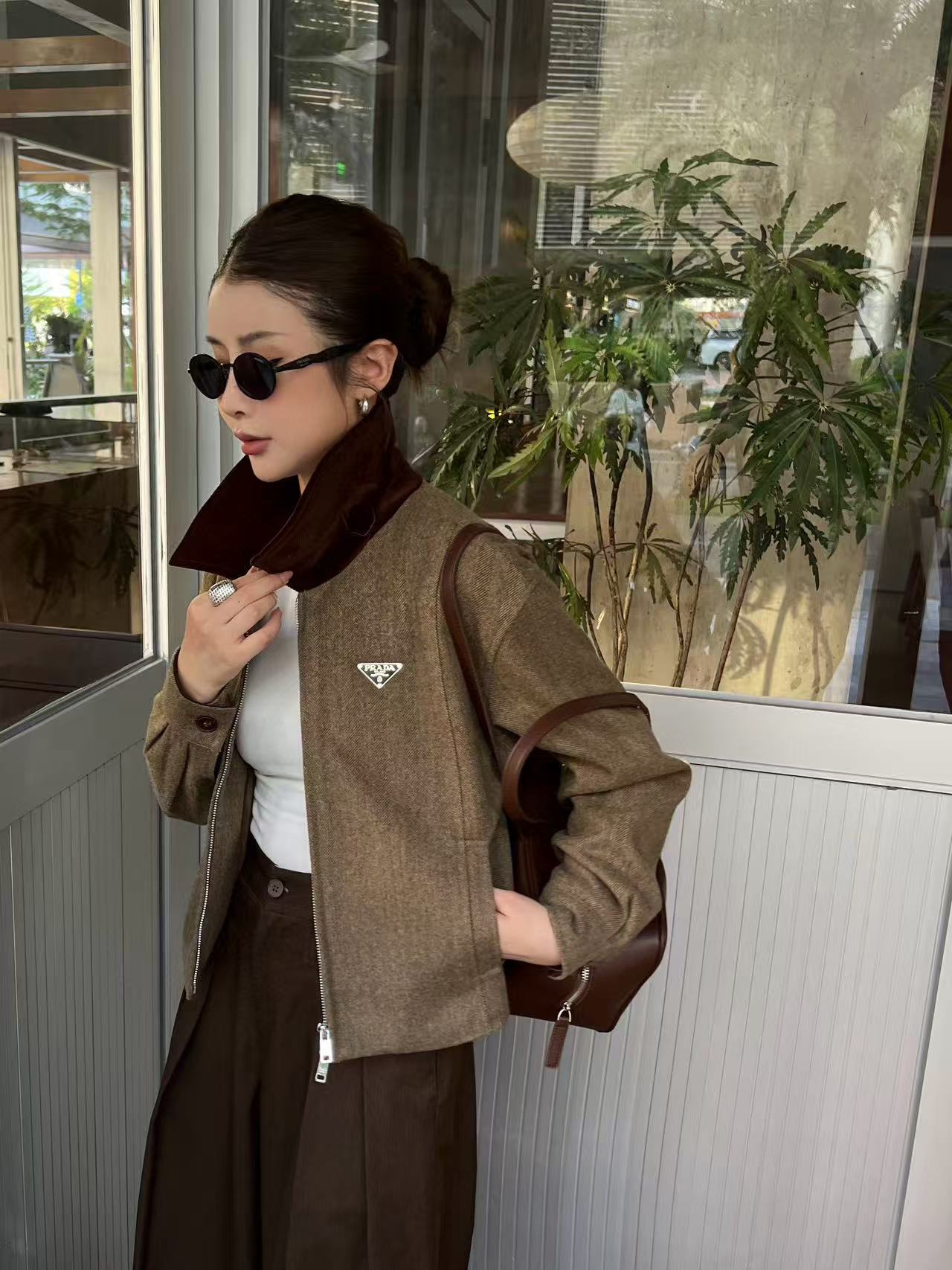 PR4DA 高品質トライアングルロゴショートジャケット【50％割引+送料無料】