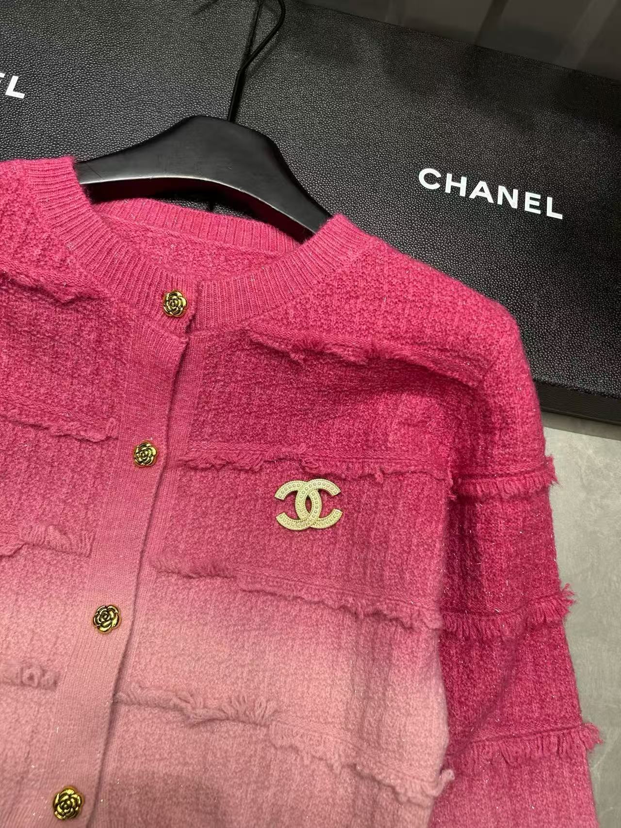 CHANE1 カラーブロック メタリックボタン ウールカーディガン【50％割引+送料無料】